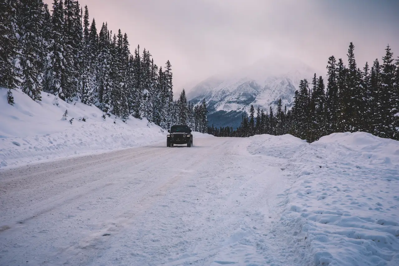 Fine-art photograph, “Snowbound Banff Road - 5M2A0249.JPG,” from the British Columbia - Banff collection.