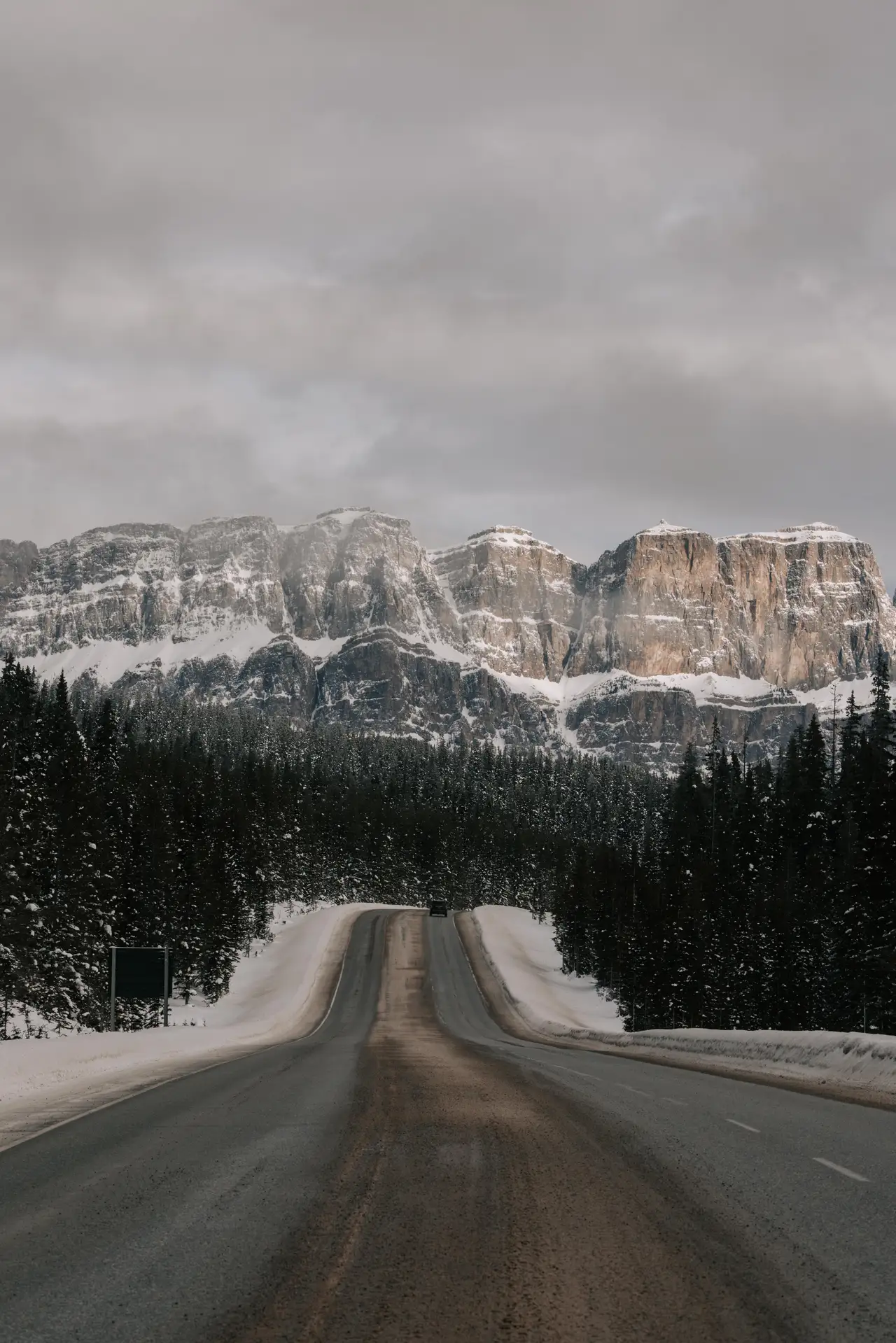 Fine-art photograph, “Banff Highway in Vertical - 5M2A1289.JPG,” from the British Columbia - Banff collection.