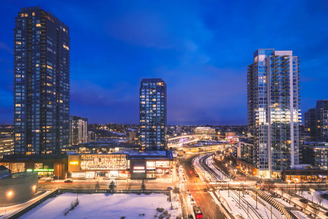 Fine-art photograph, “Calgary Lights in Winter - 5M2A8389.JPG,” from the British Columbia - Calgary collection.