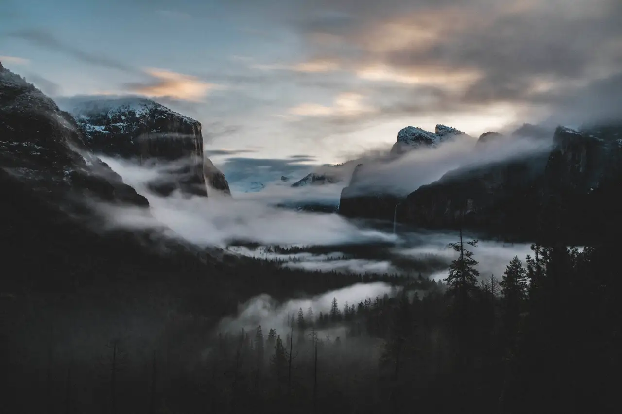 Fine-art photograph, “Yosemite Valley in Winter, Pacific Calm - 5DM42364.JPG,” from the California - Non City - Nature collection.