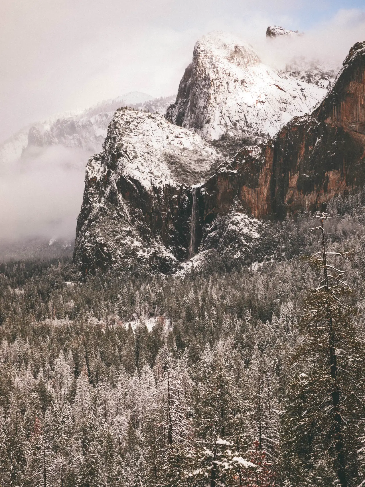 Fine-art photograph, “Yosemite After Snowfall, Ridge Light - 5DM43277.JPG,” from the California - Non City - Nature collection.