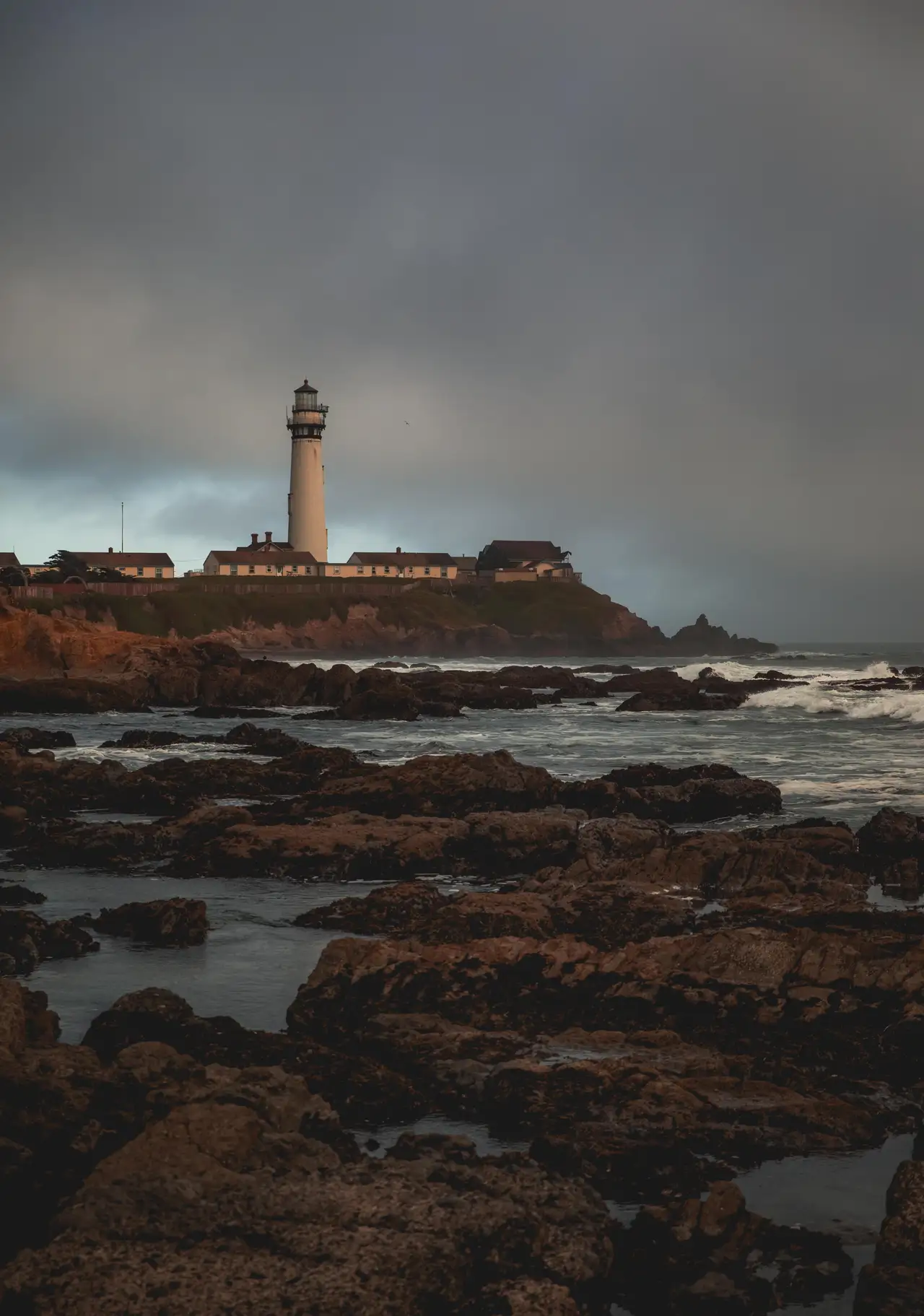 Fine-art photograph, “Lighthouse in Storm Light,” from the California Landscapes & Nature collection.