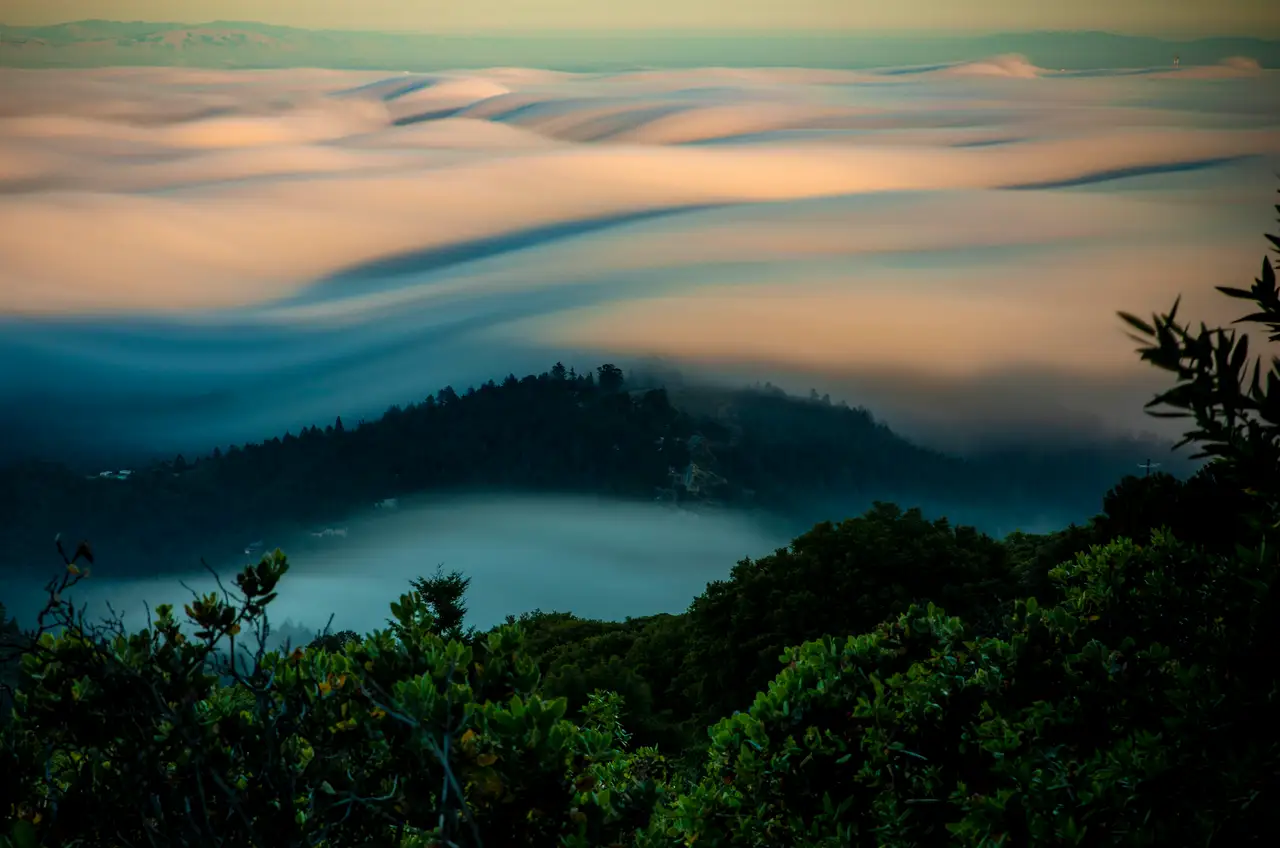Fine-art photograph, “Fog Sea on the California Coast, Evening Current - 5DM48096.JPG,” from the California - Non City - Nature collection.