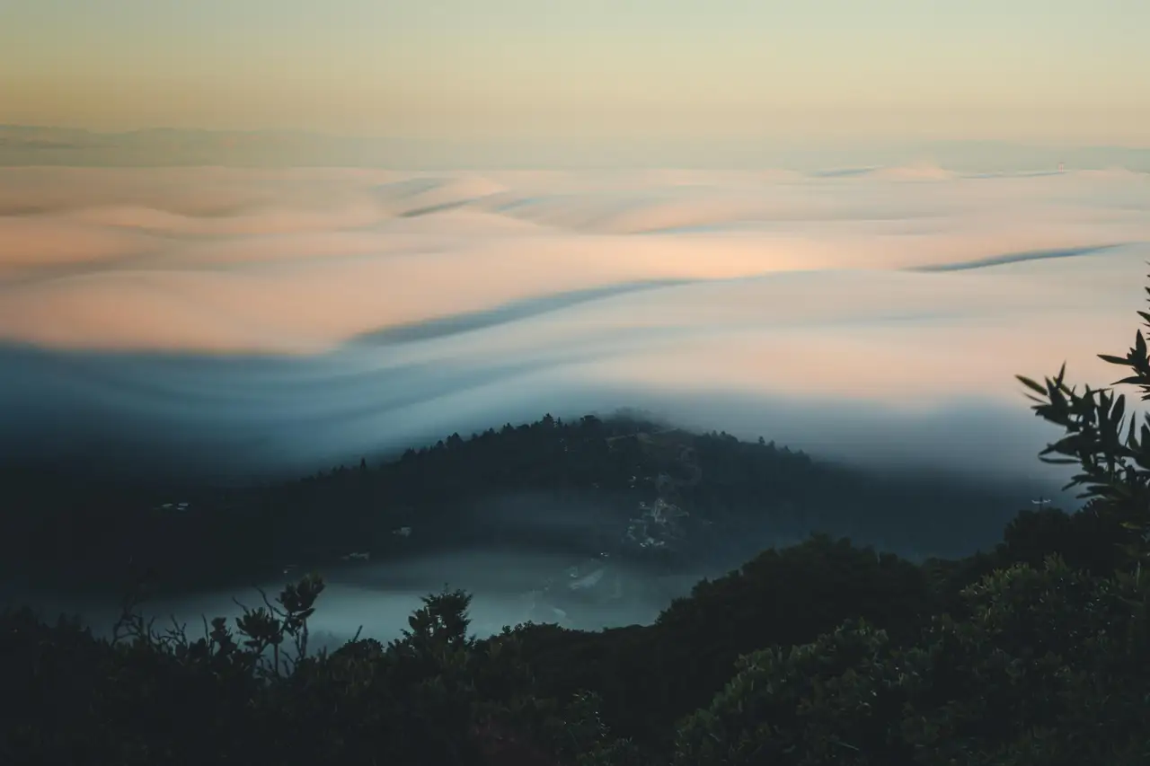 Sunset Above the Fog, centered crop for 18 × 24 in.