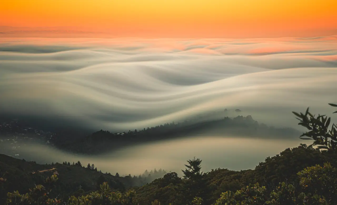 Fine-art photograph, “Fog Sea on the California Coast, Evening Current - 5DM48103.JPG,” from the California - Non City - Nature collection.