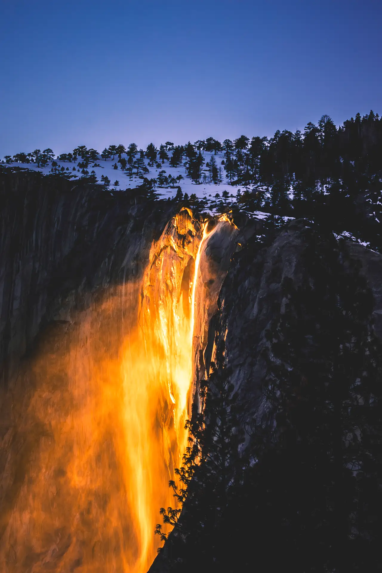 Fine-art photograph, “Horsetail Fall Firefall, Open Weather - Firefall -IMG_7582.JPG,” from the California - Non City - Nature collection.
