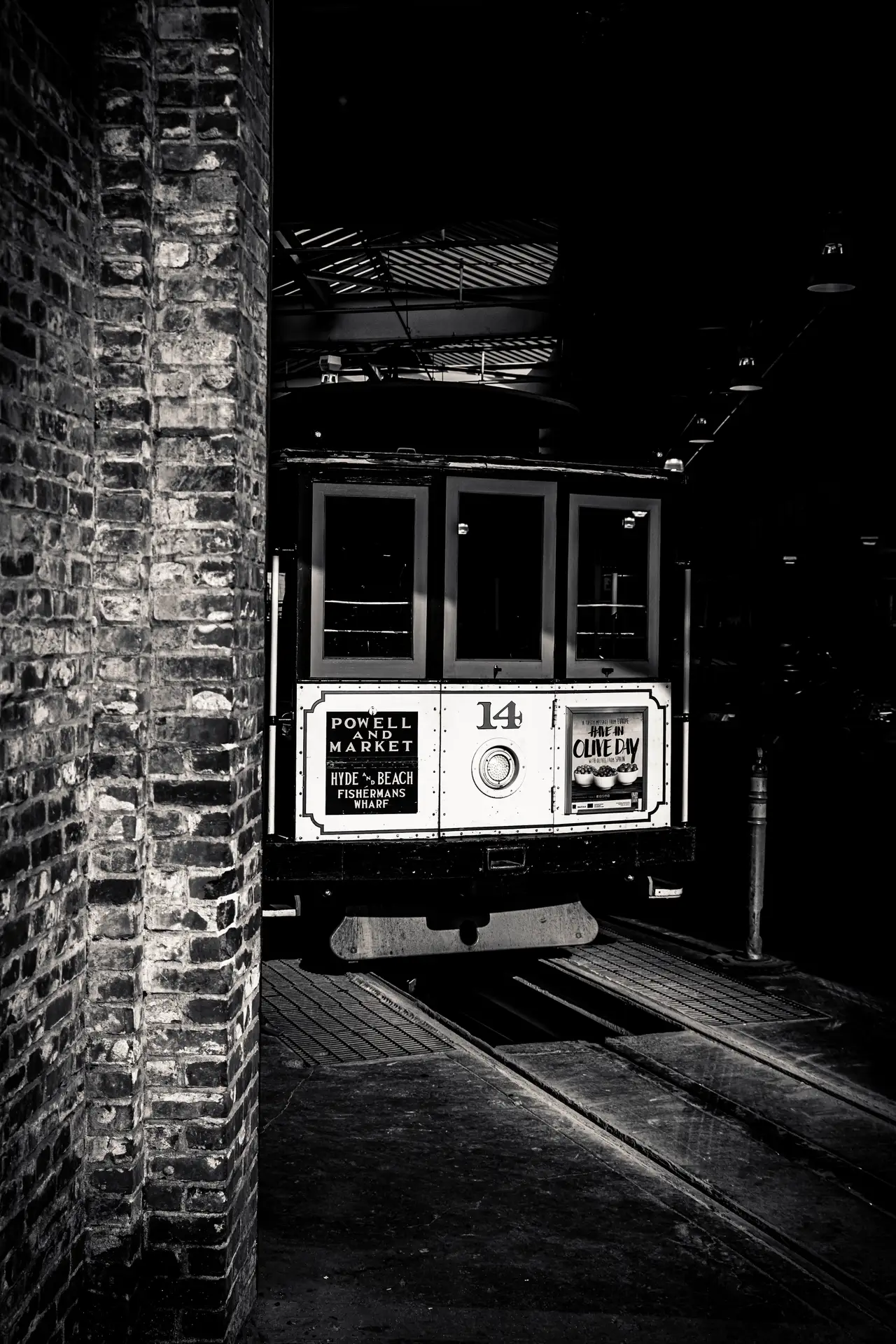 Fine-art photograph, “Cable Car in Black and White - 5DM40911.JPG,” from the California - SF - City collection.