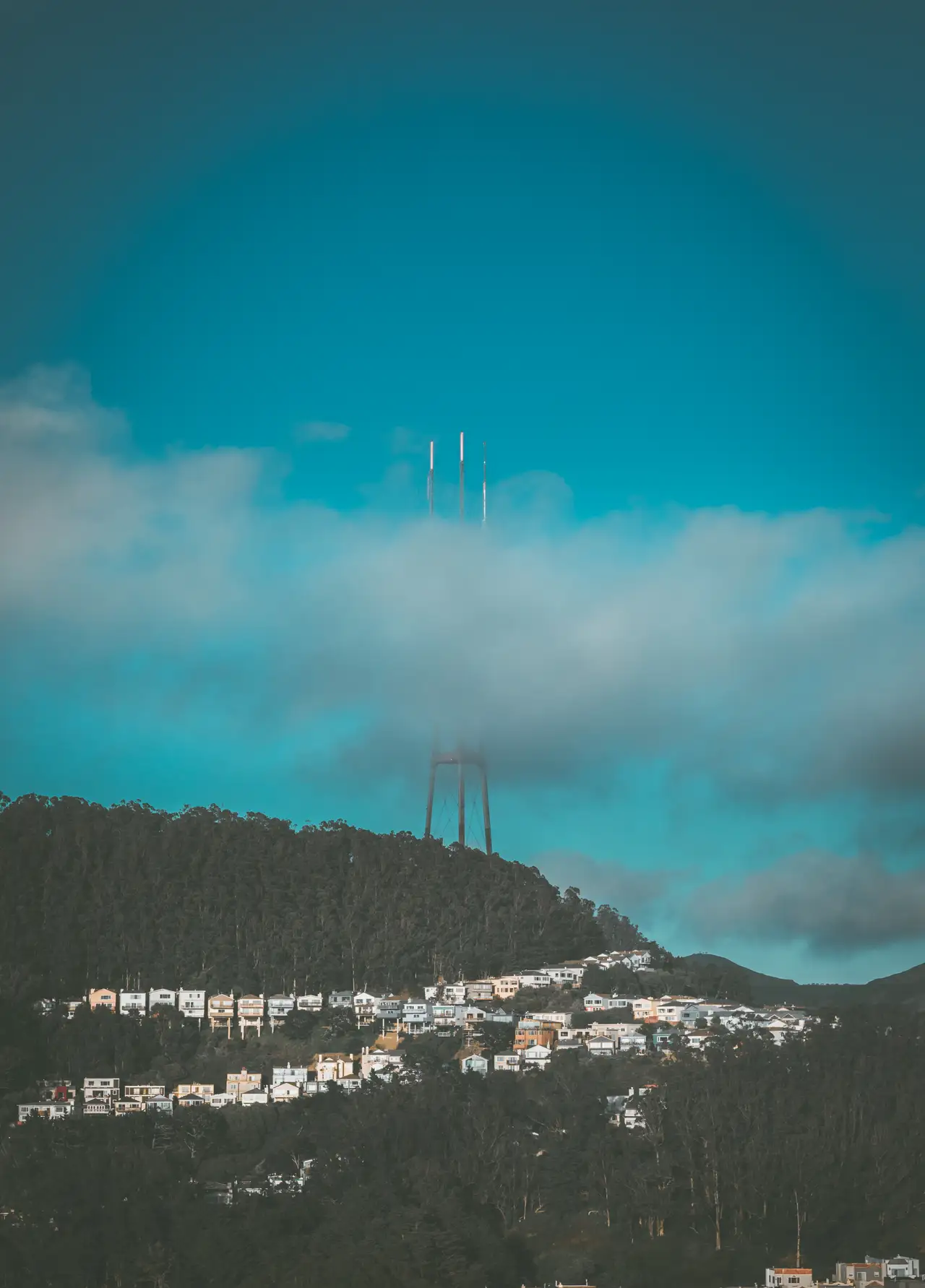 Fine-art photograph, “San Francisco Fog Rolling Over the Hills - 5DM42942.JPG,” from the California - SF - City collection.
