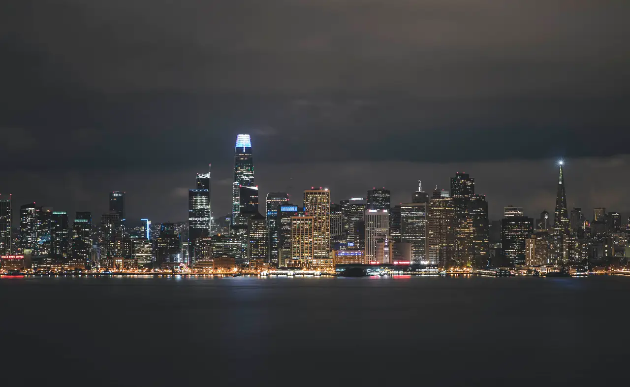 Fine-art photograph, “San Francisco Waterfront Beneath Low Clouds - 5DM43079.JPG,” from the California - SF - City collection.