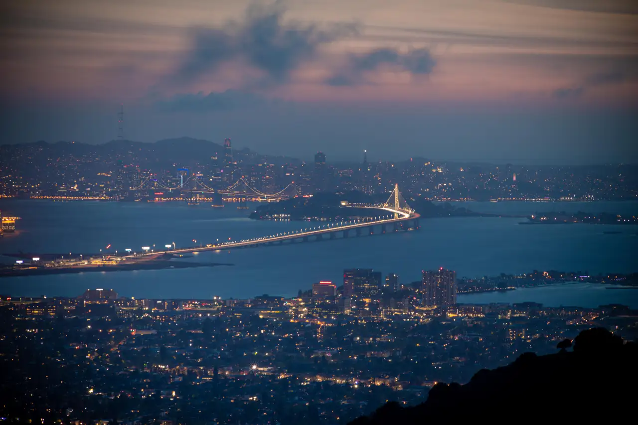 Fine-art photograph, “San Francisco Bay at Blue Hour,” from the San Francisco collection.