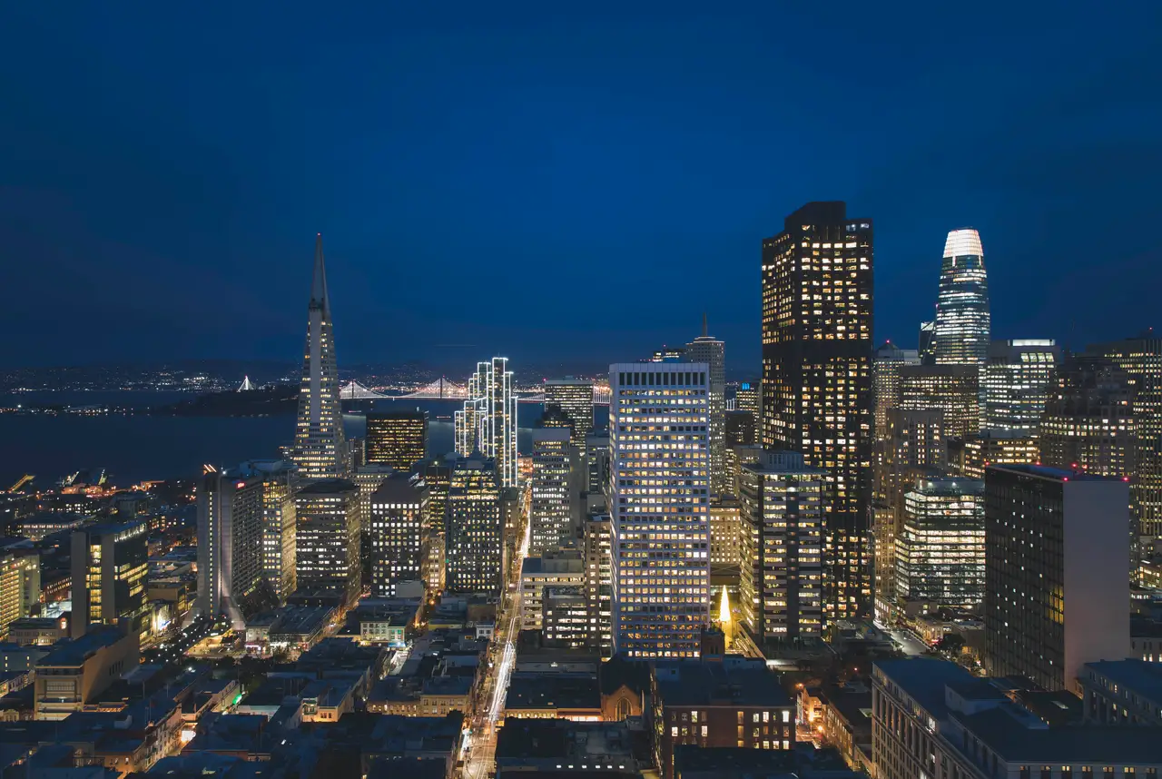 Fine-art photograph, “San Francisco Skyline Across the Bay at Sunset - 5DM44270.JPG,” from the California - SF - City collection.