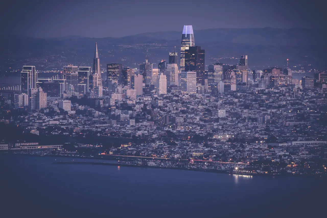 Fine-art photograph, “Transamerica Pyramid Above the Financial District - 5DM48193.JPG,” from the California - SF - City collection.