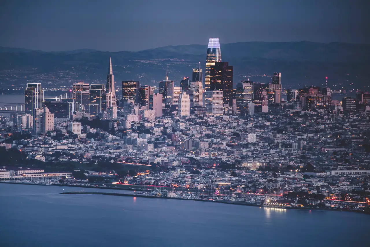 Fine-art photograph, “Transamerica Pyramid Across the Bay - 5DM48194.JPG,” from the California - SF - City collection.