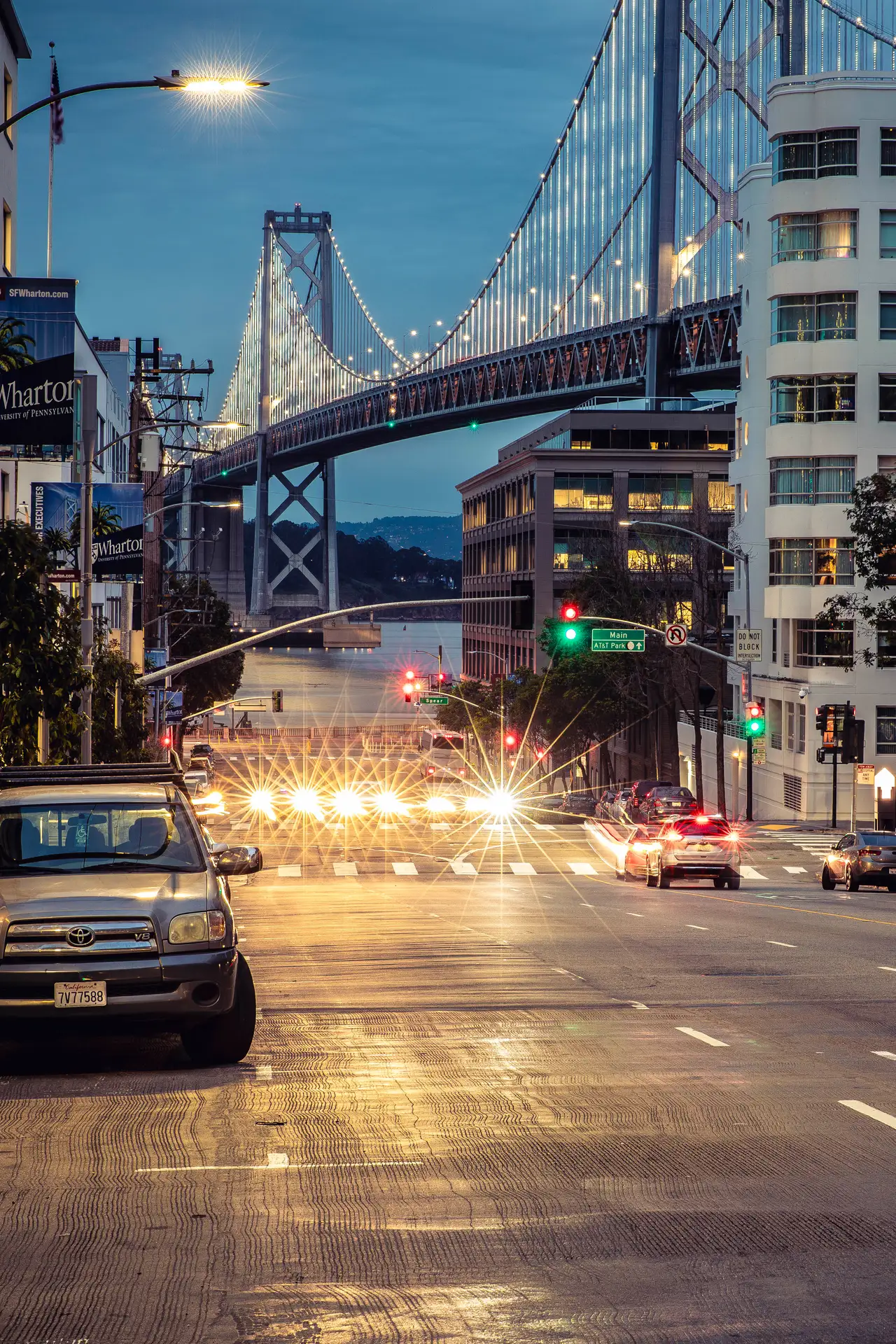 Fine-art photograph, “Bay Bridge Beneath the San Francisco Waterfront - 5DM49391.JPG,” from the California - SF - City collection.