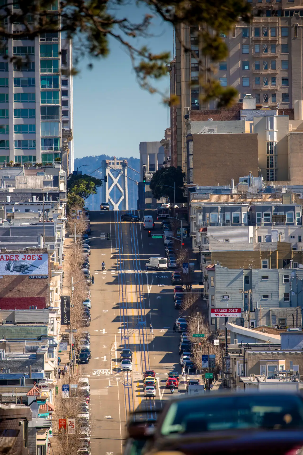 Fine-art photograph, “San Francisco Hill Street, Bay Haze - _FIV8296.JPG,” from the California - SF - City collection.