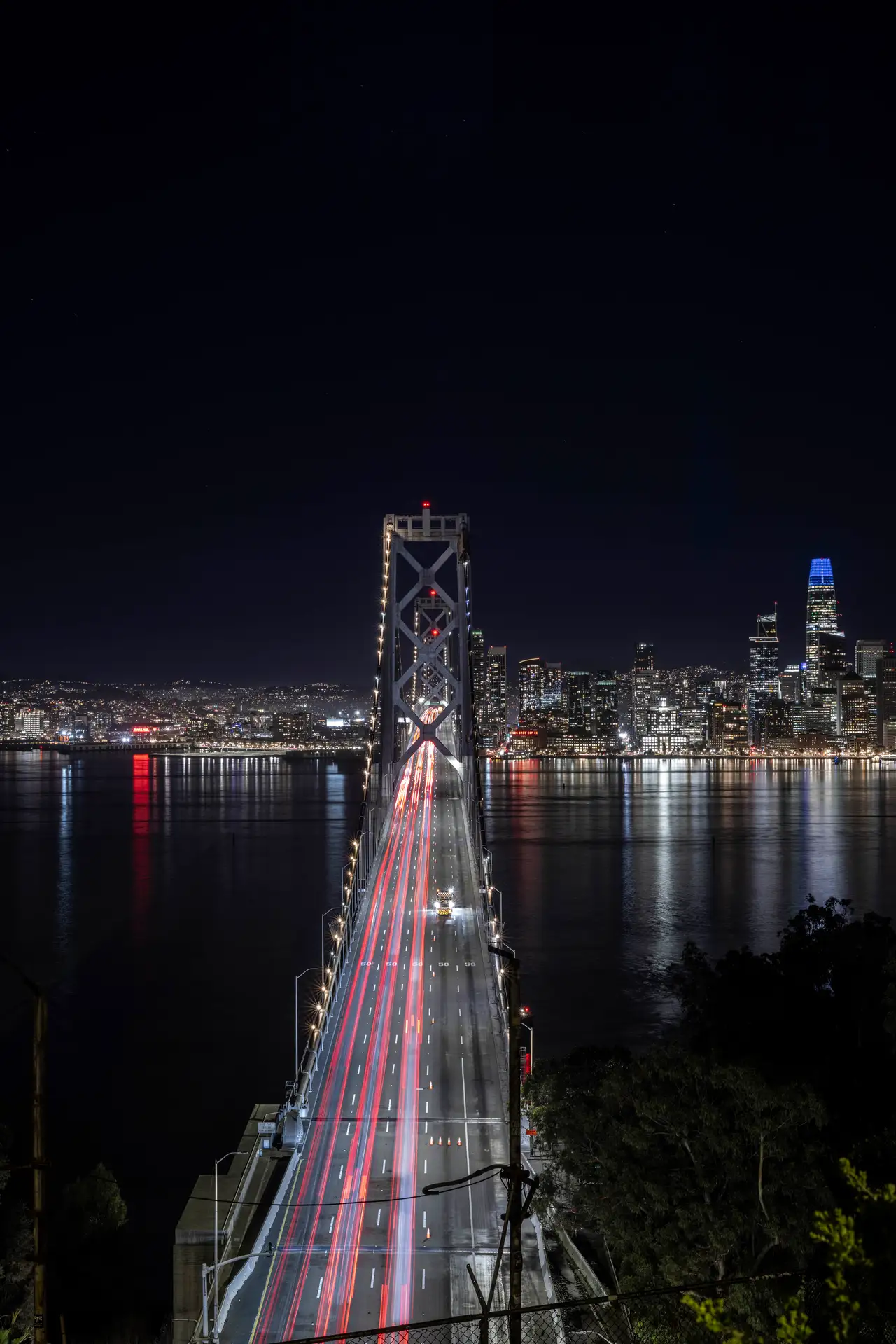 Fine-art photograph, “Bay Bridge Into San Francisco, Last Train Home - _FIV9106.JPG,” from the California - SF - City collection.