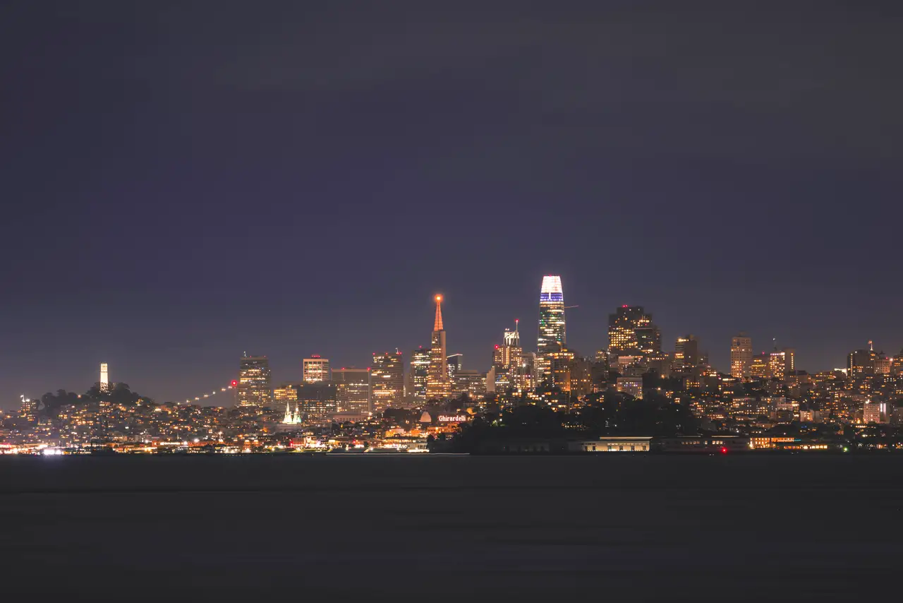 Fine-art photograph, “San Francisco Skyline From the East Bay, Harbor Light - _FIV9165.JPG,” from the California - SF - City collection.