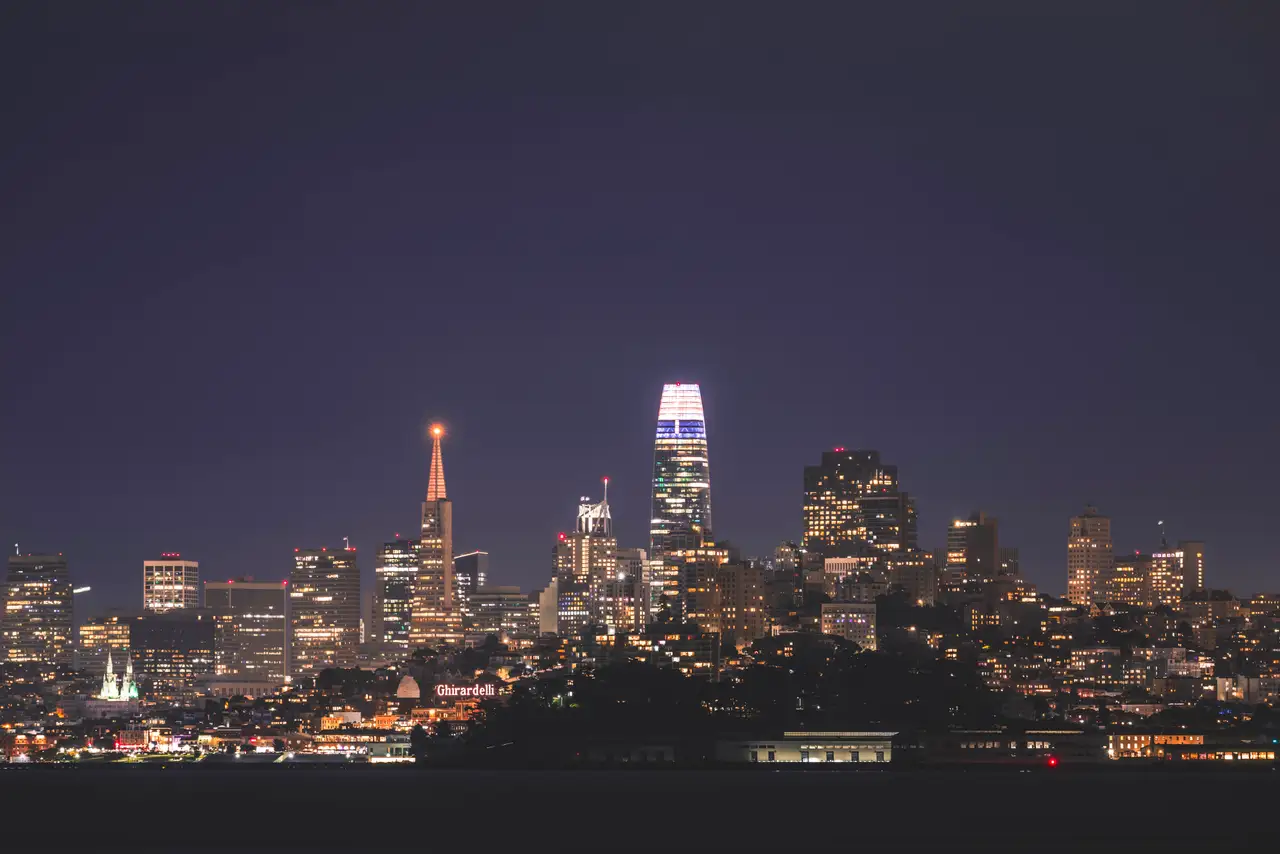 Fine-art photograph, “San Francisco Skyline From the East Bay, Midnight Current - _FIV9168.JPG,” from the California - SF - City collection.
