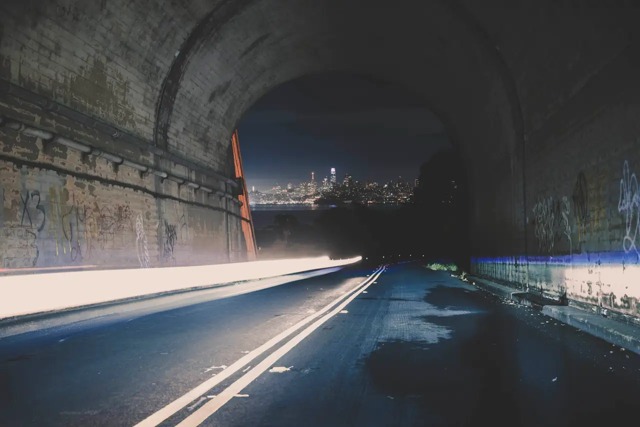 Fine-art photograph, “San Francisco Through the Tunnel, City in Motion - _FIV9296.JPG,” from the California - SF - City collection.