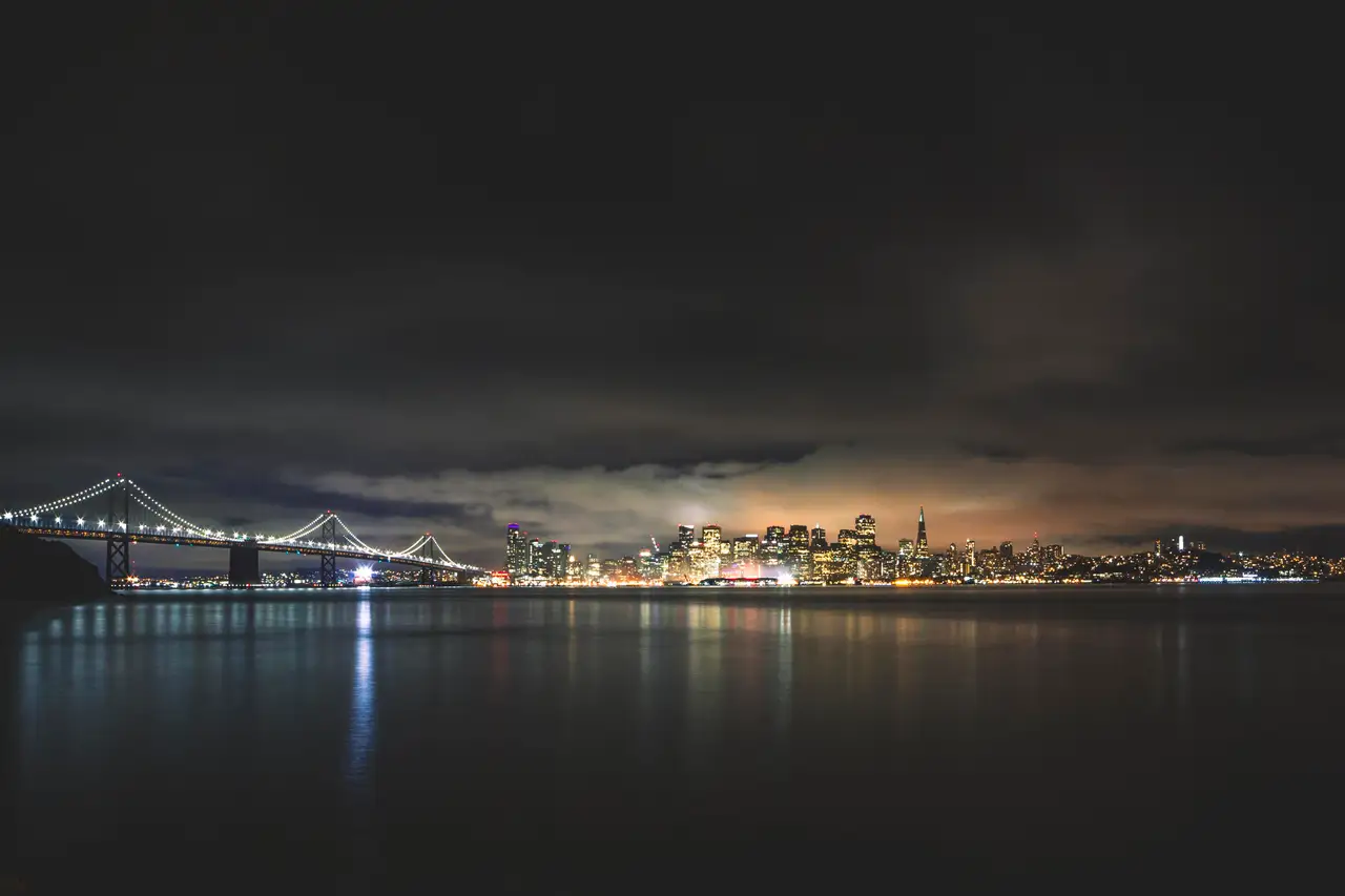 Fine-art photograph, “Bay Bridge and Skyline, Glass Horizon - IMG_1859.JPG,” from the California - SF - City collection.