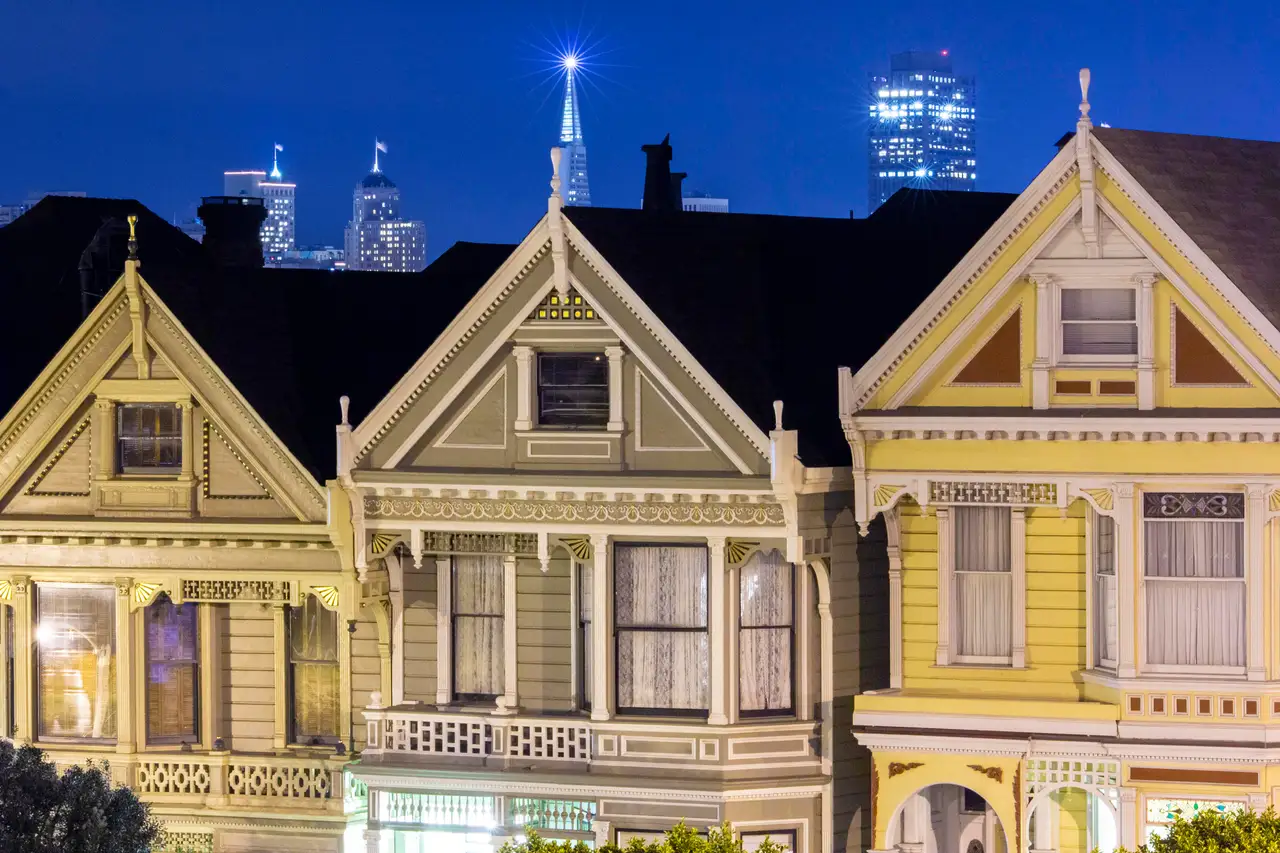 Fine-art photograph, “Painted Ladies at Night - IMG_5710.JPG,” from the California - SF - City collection.