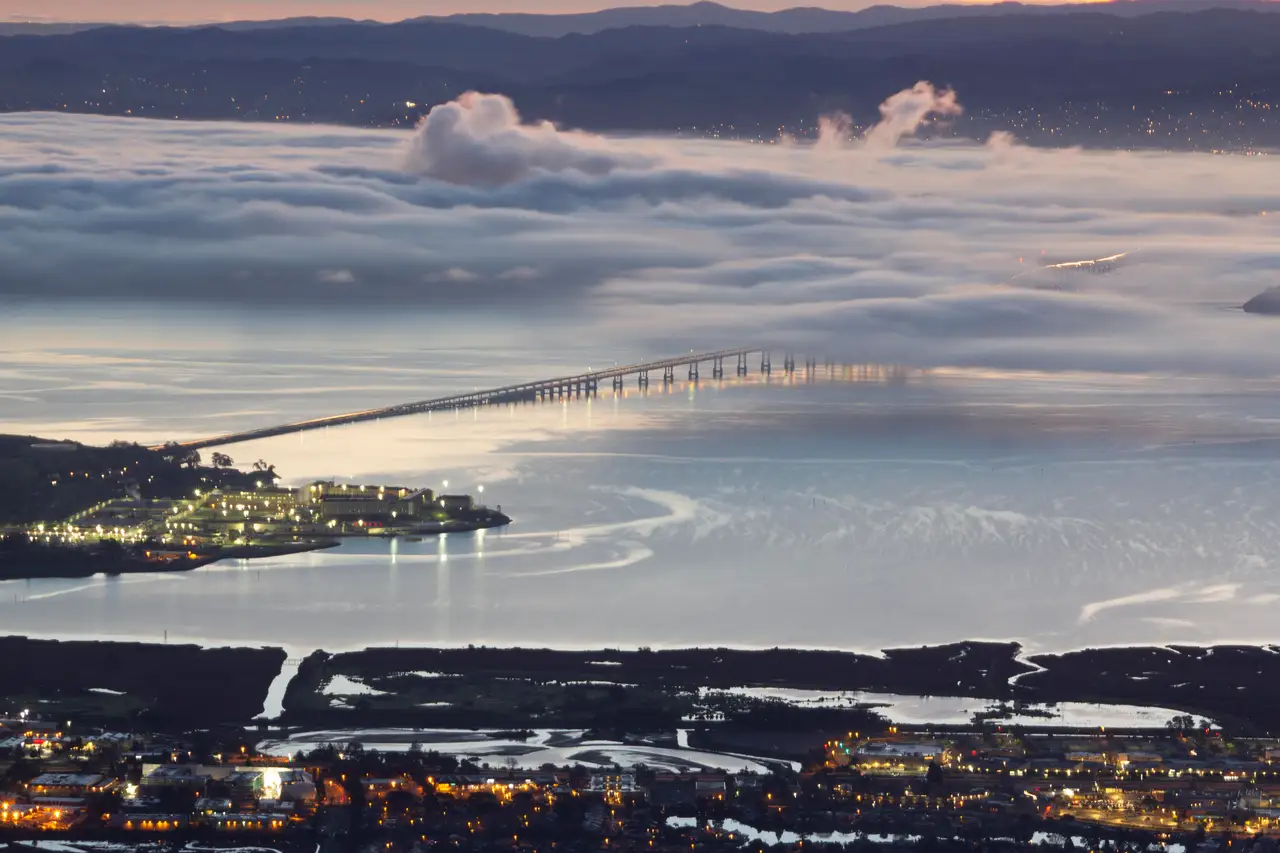 Fine-art photograph, “Bay Bridge in the Fog, Tide of Light - IMG_6013.JPG,” from the California - SF - City collection.