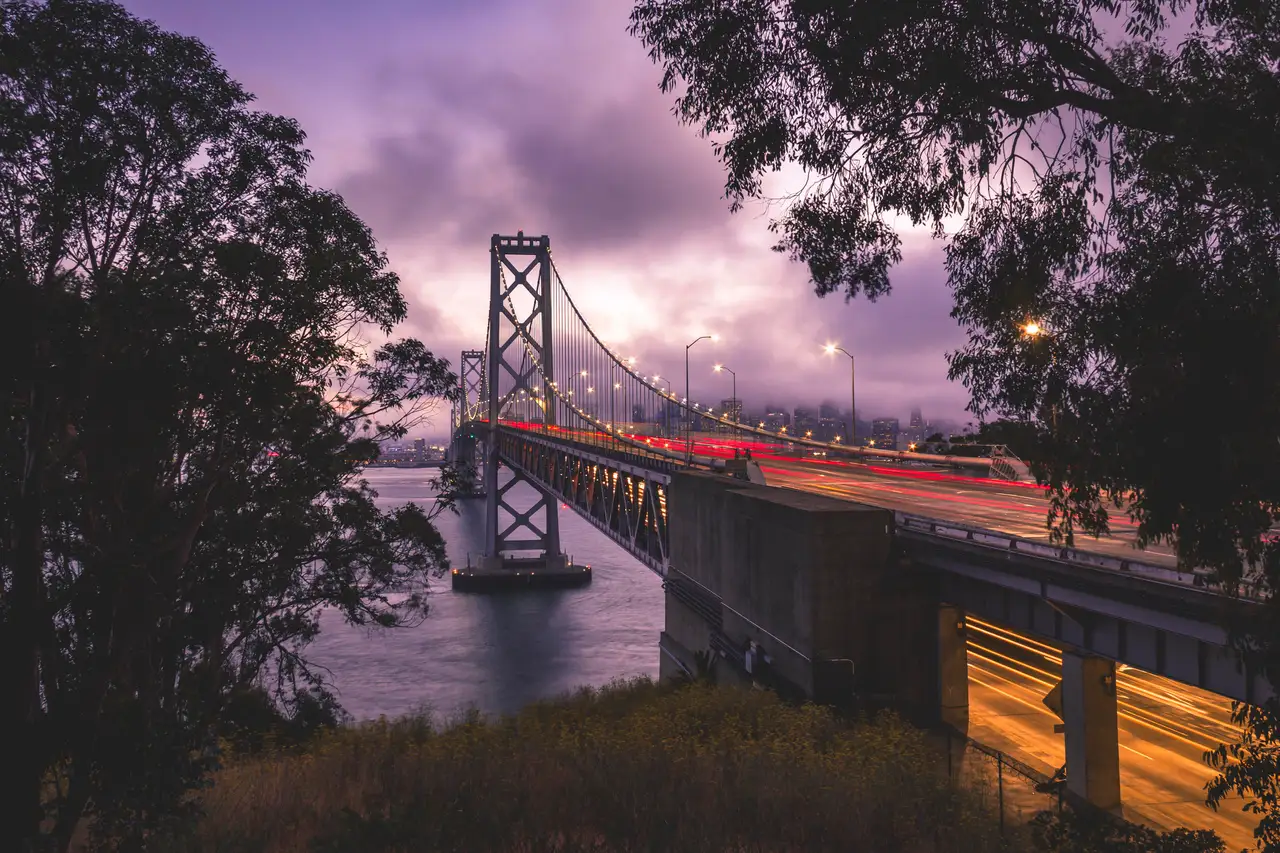 Fine-art photograph, “Bay Bridge, Last Light, City in Motion - IMG_6506.JPG,” from the California - SF - City collection.