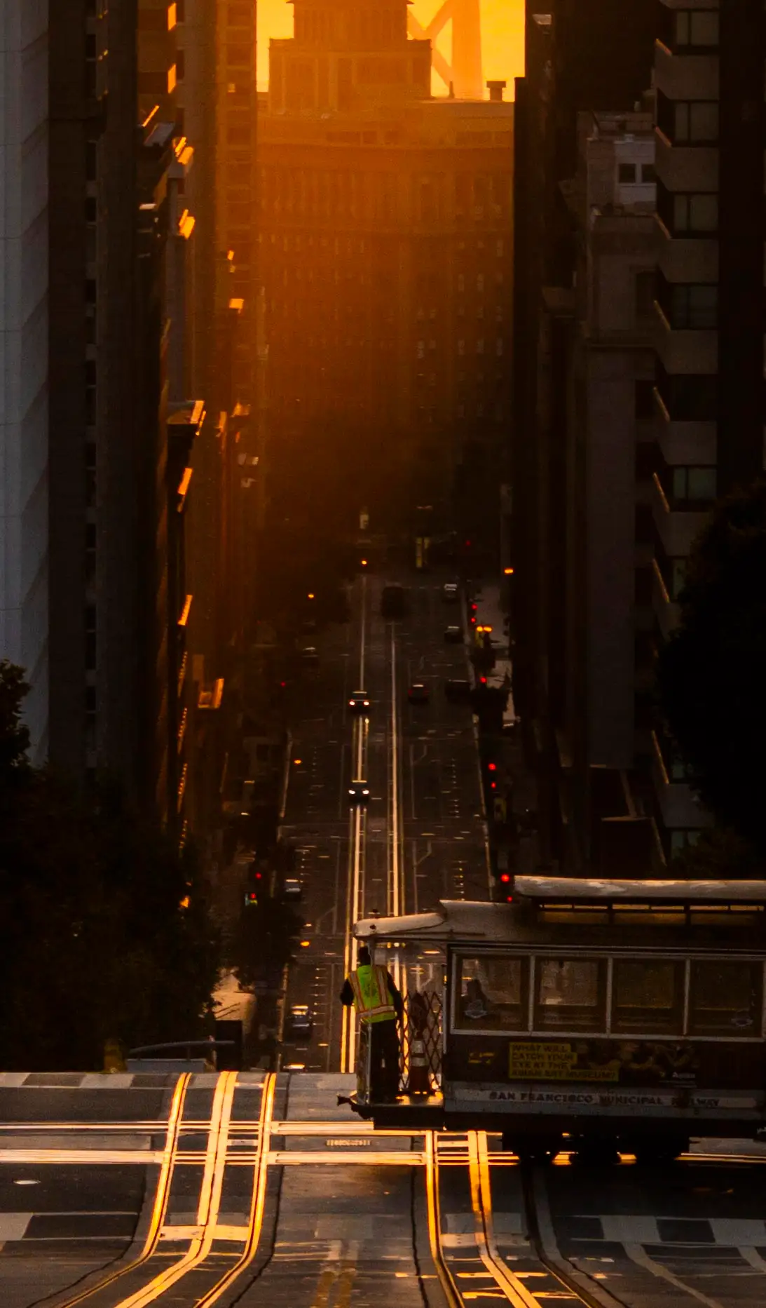 Fine-art photograph, “California Street Into the Light, Midnight Current - IMG_8567-2.JPG,” from the California - SF - City collection.