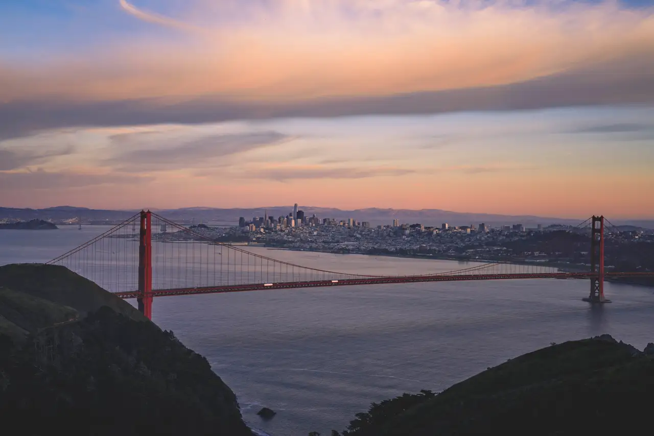 Fine-art photograph, “A Soft Beginning over the Bay - _FIV9083.JPG,” from the California - SF - Golden Gate collection.