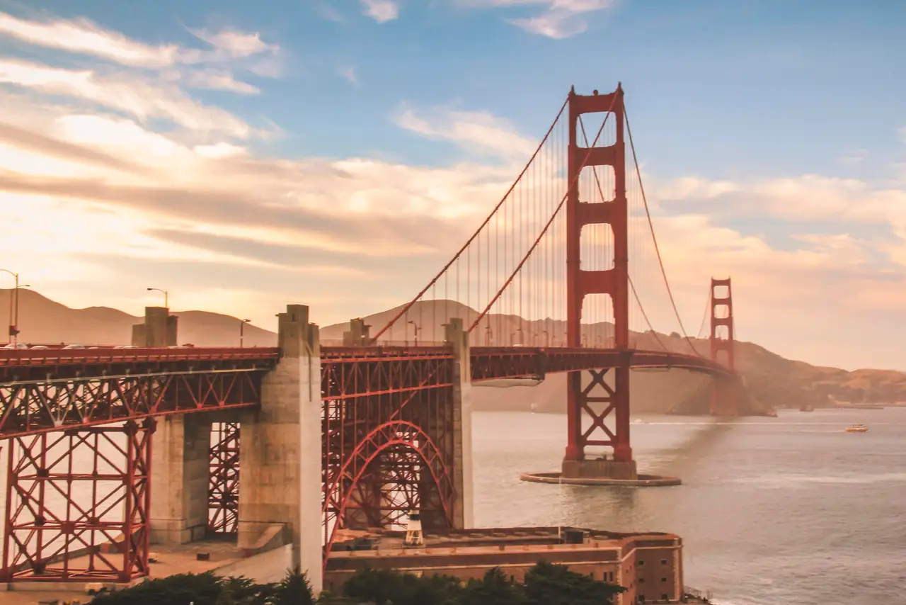 Fine-art photograph, “The Gate as the City Lights Up - IMG_5301.JPG,” from the California - SF - Golden Gate collection.