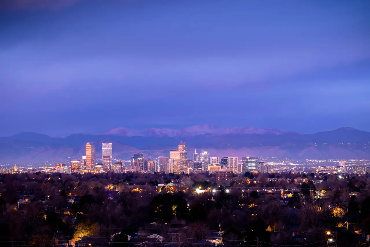 Fine-art photograph, “Front Range Beyond Downtown - 5M2A3779.JPG,” from the Colorado - Denver collection.