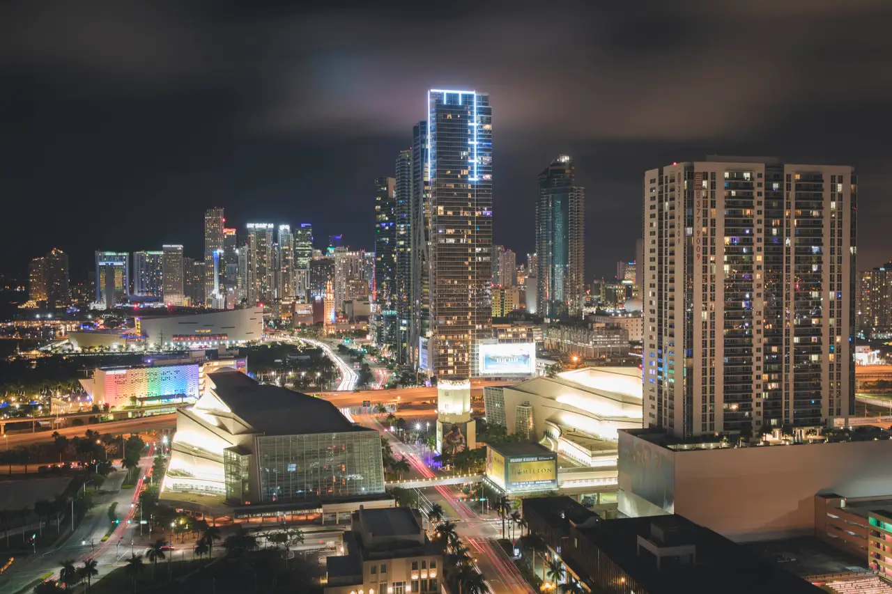 Fine-art photograph, “Miami Blue Hour, Evening Momentum - 5DM47180.JPG,” from the Florida collection.