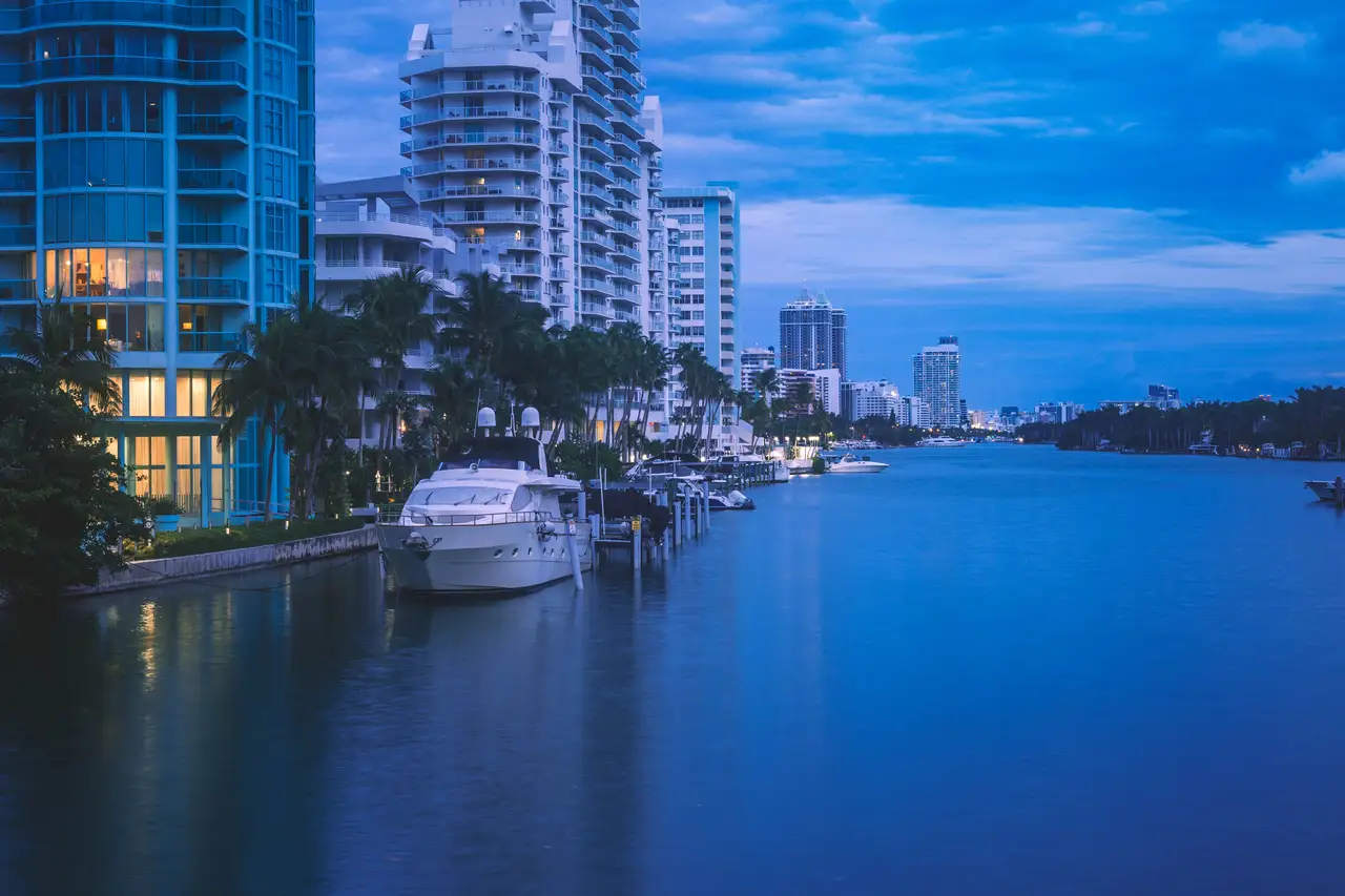 Fine-art photograph, “Florida Coast at Dusk, Distant Glow - _FIV6716.JPG,” from the Florida collection.