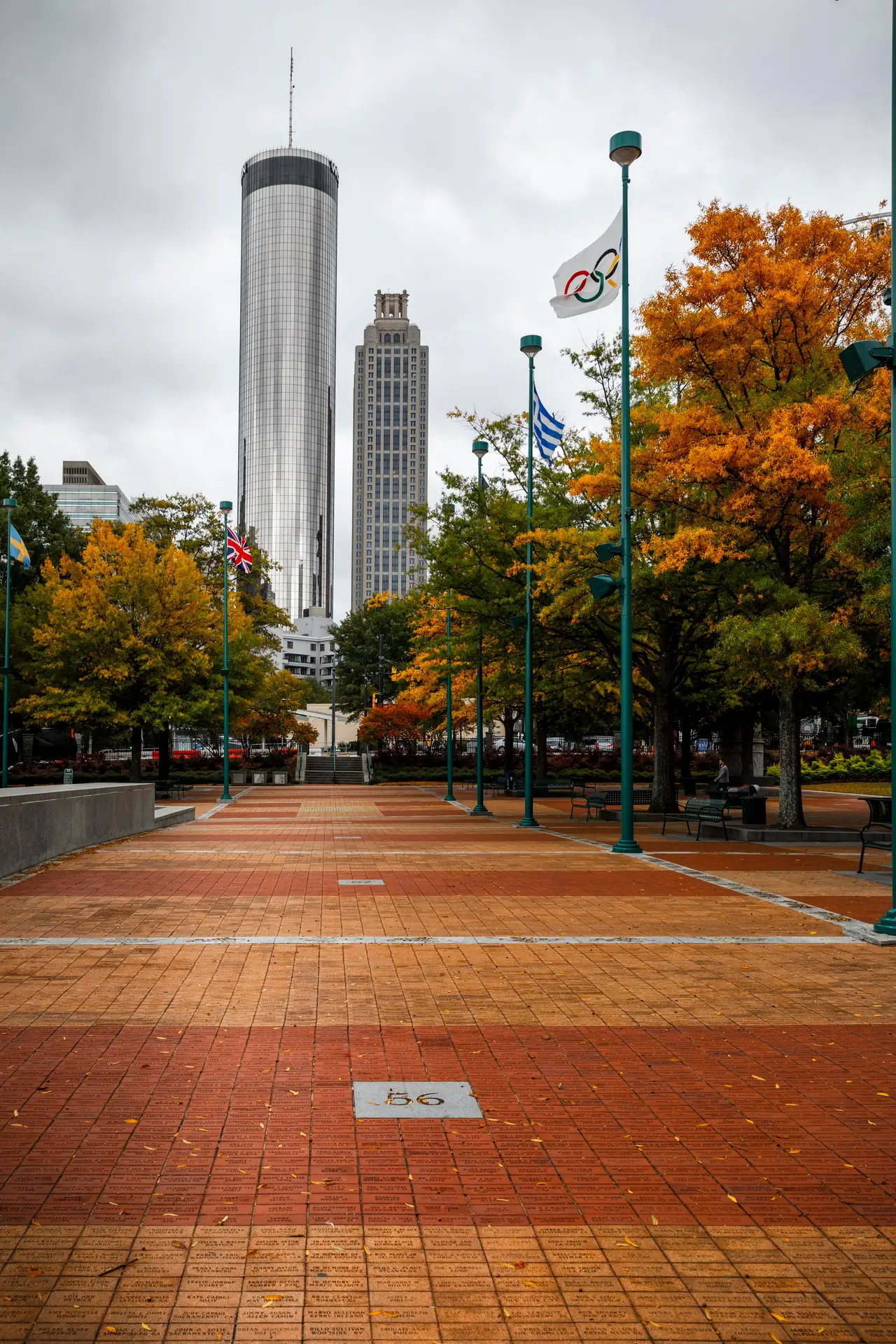 Fine-art photograph, “Atlanta Skyline and Autumn Trees - 5DM41915.JPG,” from the Georgia - ATL collection.