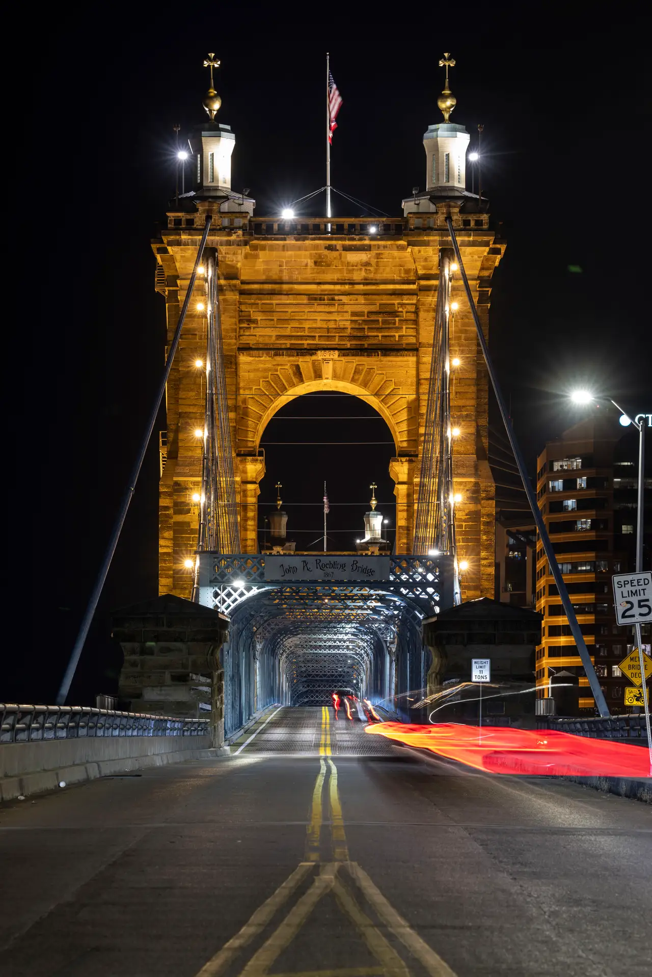 Fine-art photograph, “Covington Bridge Lights - _FIV7737.JPG,” from the Kentucky collection.