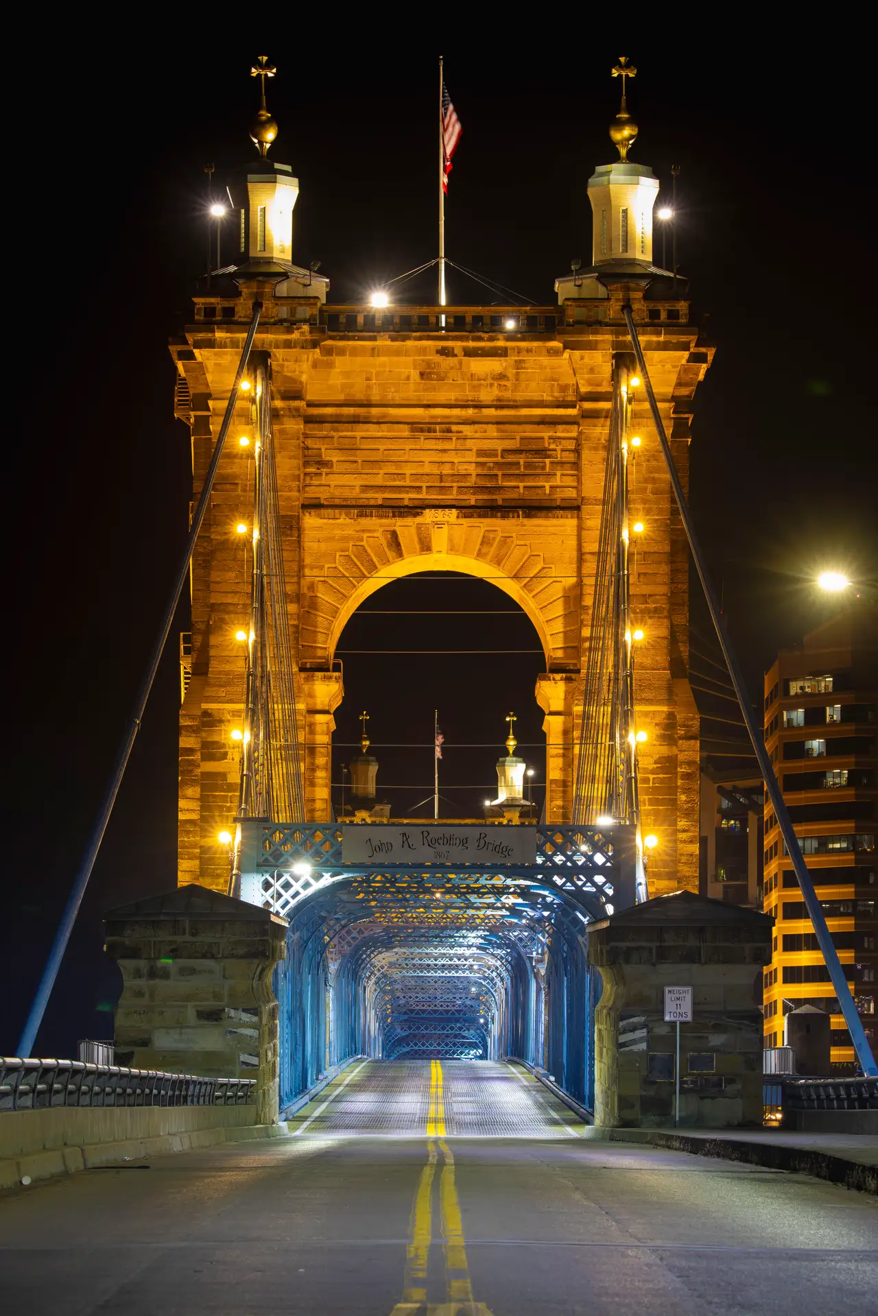 Fine-art photograph, “Roebling After Dark - _FIV7739.JPG,” from the Kentucky collection.