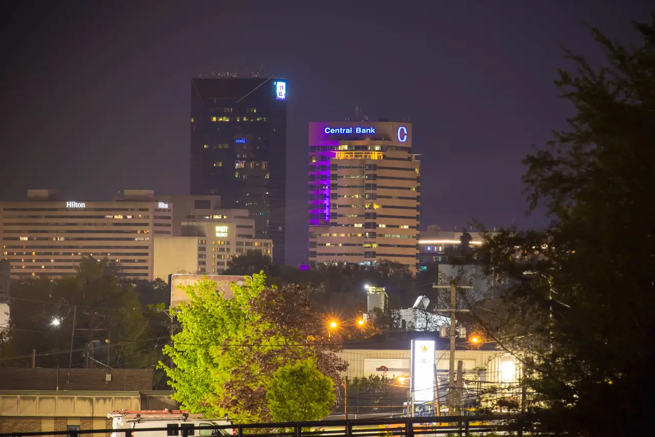 Fine-art photograph, “Lexington Rail Yard Lights - RFIV7856.JPG,” from the Kentucky collection.
