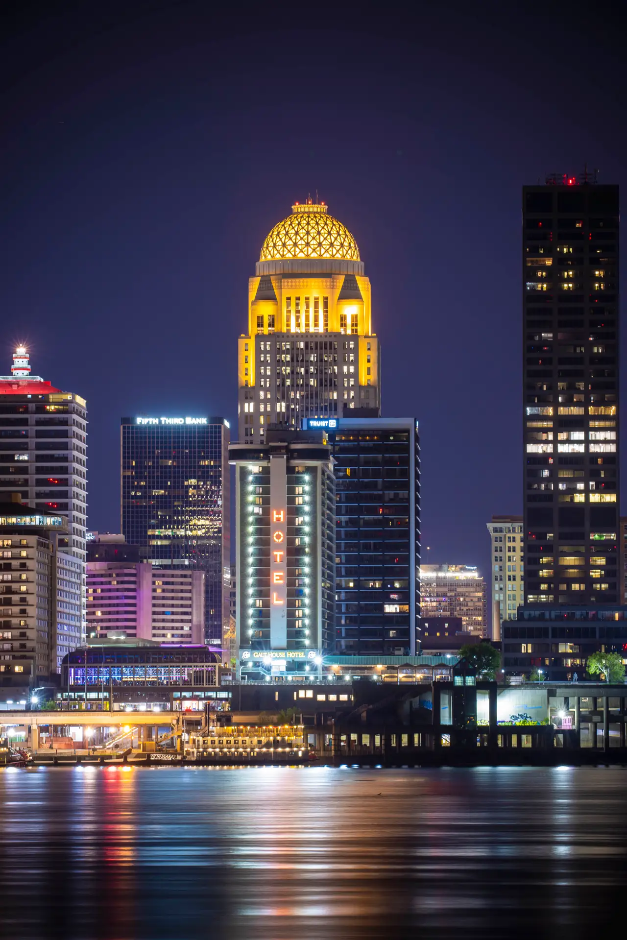 Fine-art photograph, “Louisville Skyline at Dusk - RFIV7873.JPG,” from the Kentucky collection.
