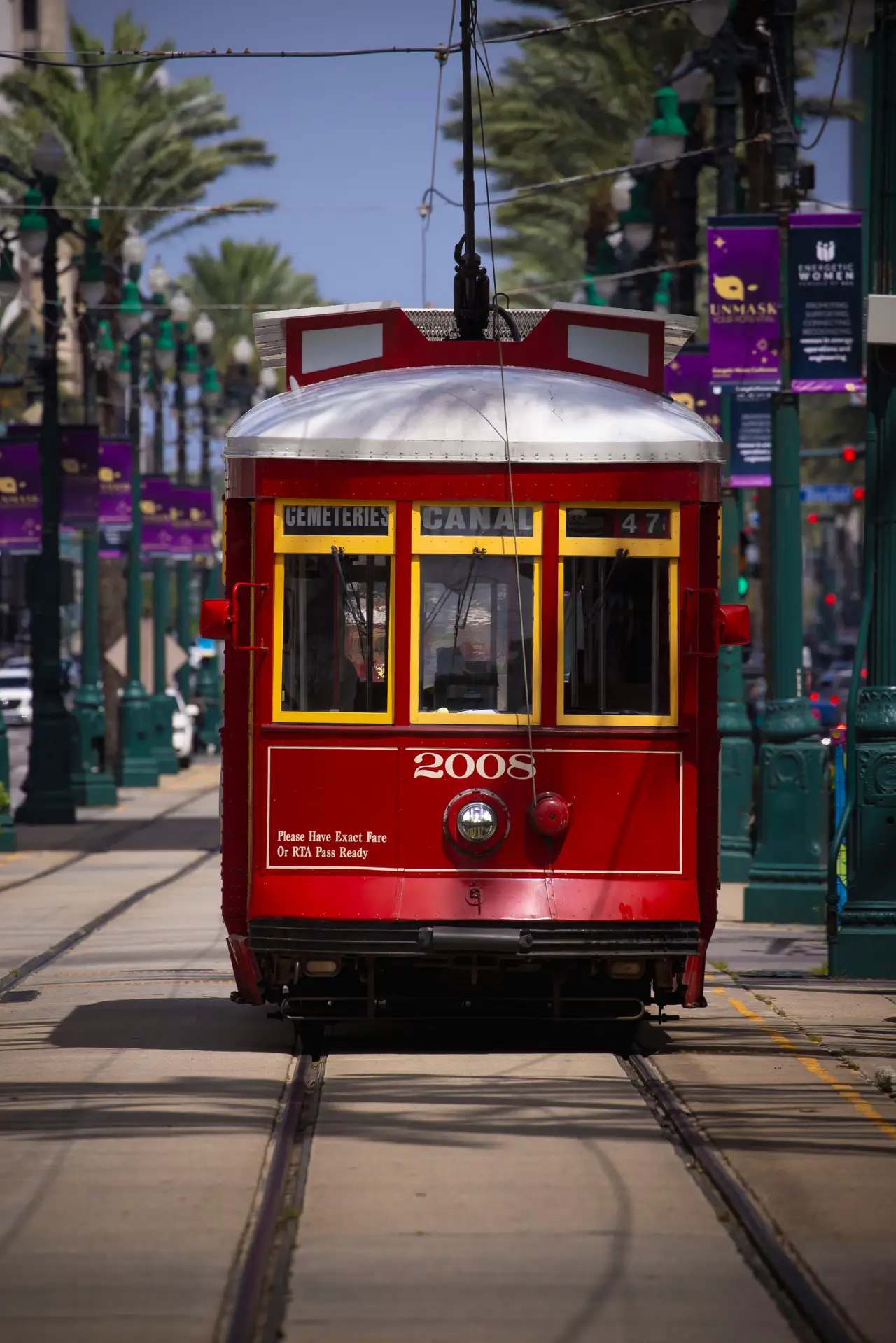 Fine-art photograph, “New Orleans Streetcar in the French Quarter - _FIV0720.JPG,” from the Louisiana - New Orleans collection.