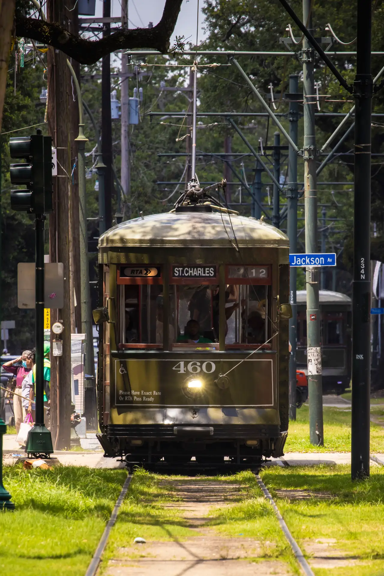 Fine-art photograph, “St. Charles Streetcar in Daylight - _FIV1731.JPG,” from the Louisiana - New Orleans collection.
