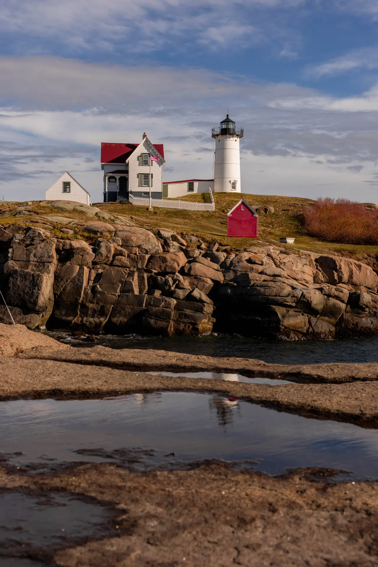 Fine-art photograph, “Nubble Lighthouse, Cape Neddick, Long View - 5M2A2602.JPG,” from the Maine collection.