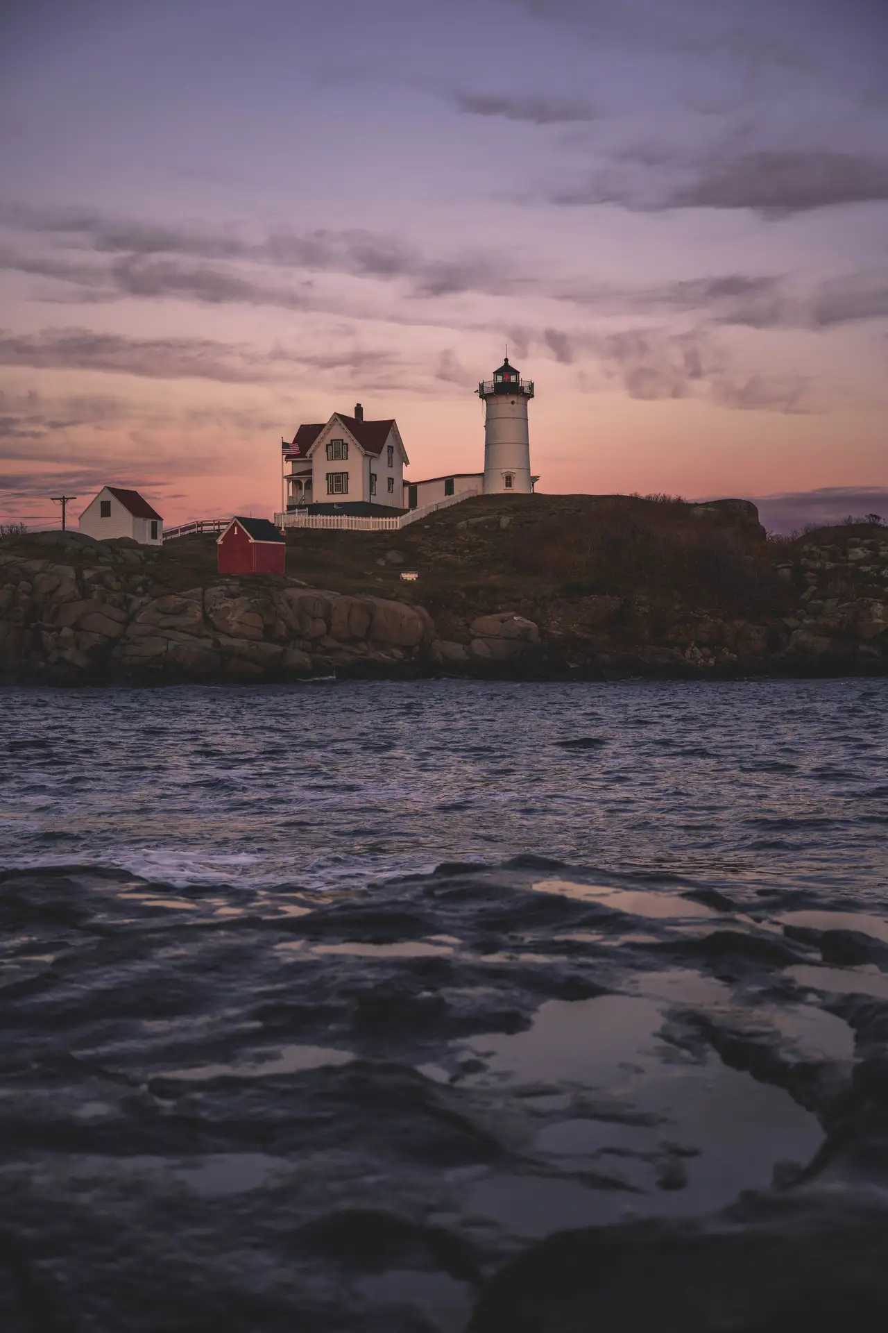 Fine-art photograph, “Nubble Lighthouse, Cape Neddick, Earth and Sky - 5M2A2803.JPG,” from the Maine collection.