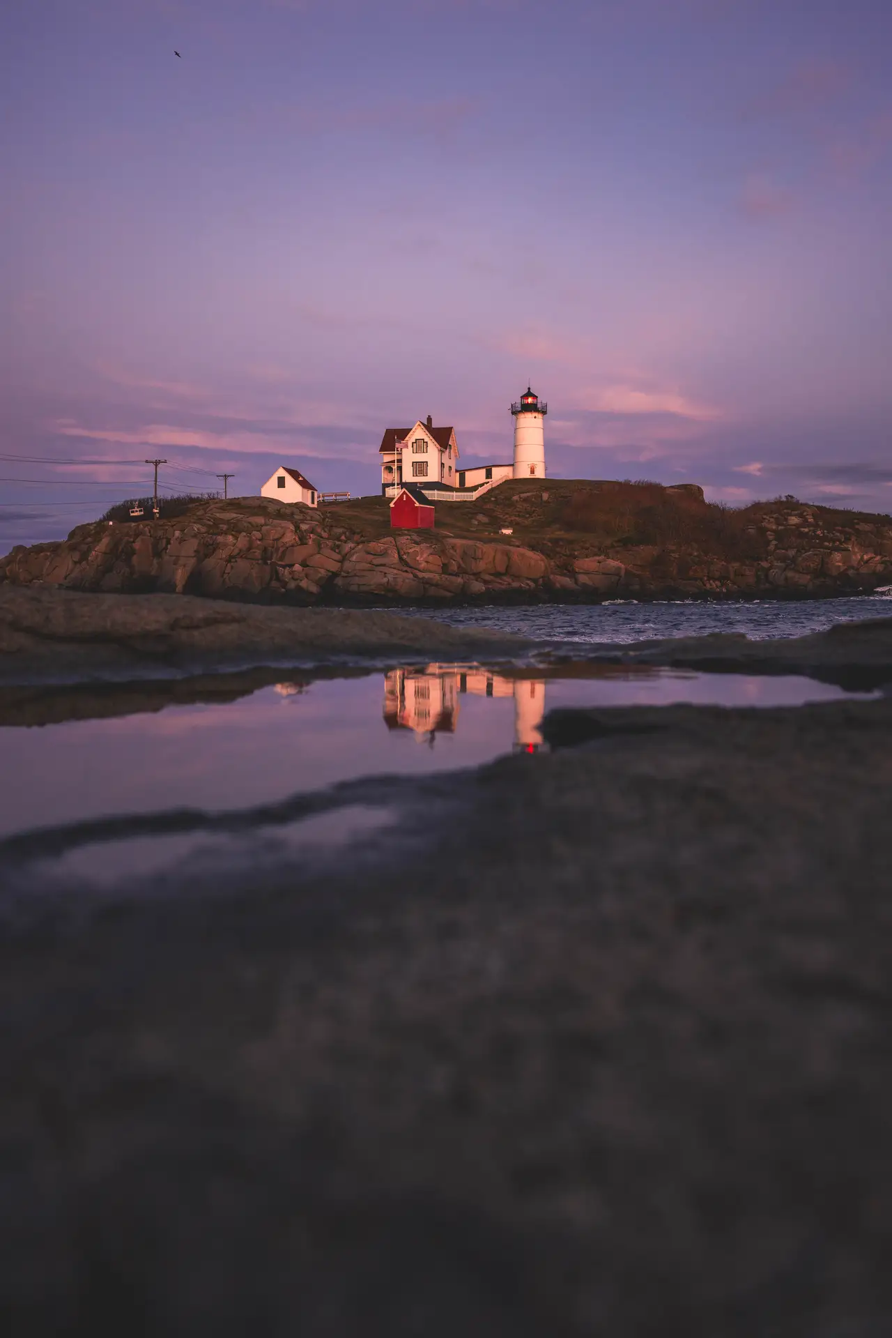 Fine-art photograph, “Nubble Lighthouse, Cape Neddick, Coastal Stillness - 5M2A2848.JPG,” from the Maine collection.