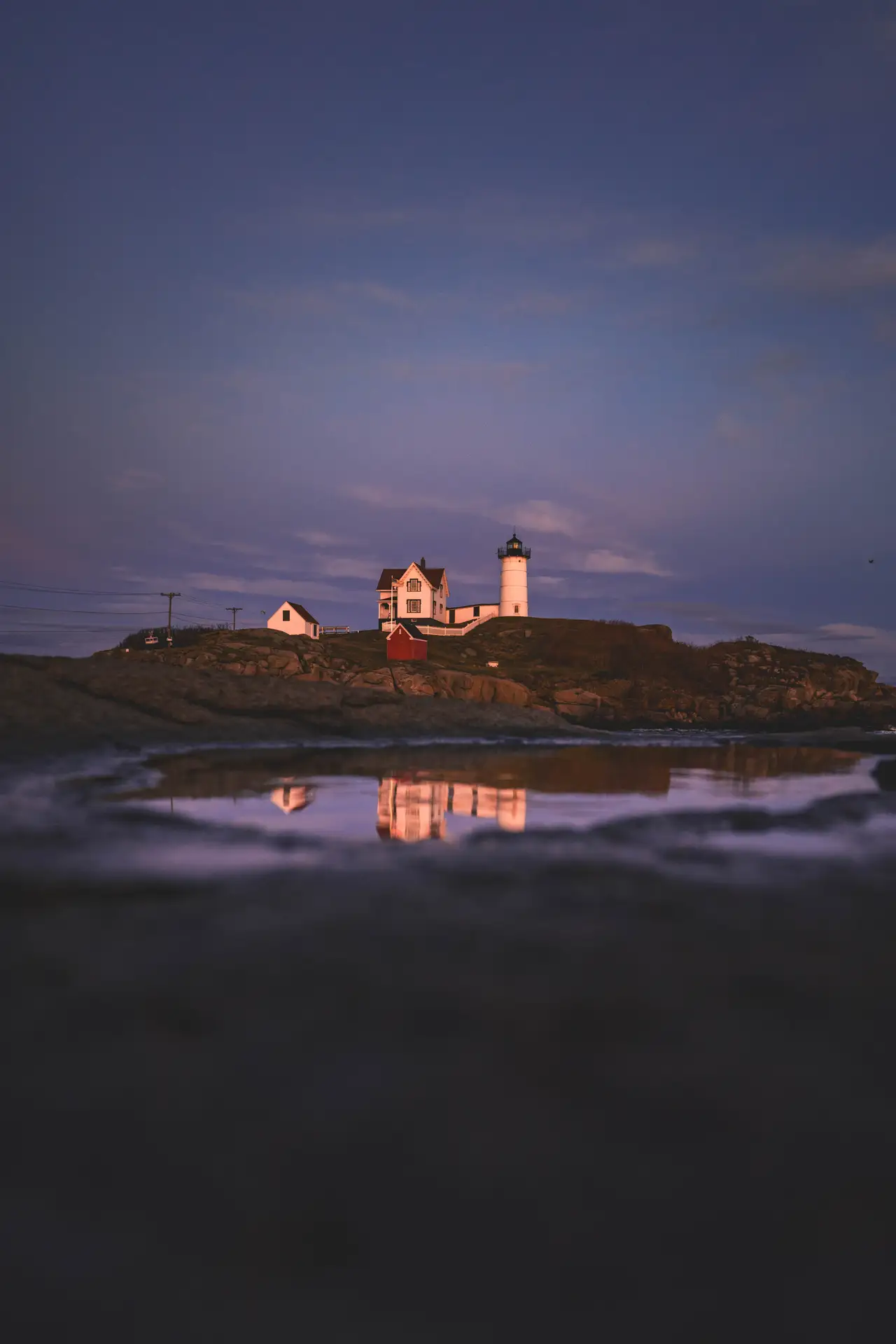 Fine-art photograph, “Nubble Lighthouse, Cape Neddick, Far Country - 5M2A2855.JPG,” from the Maine collection.