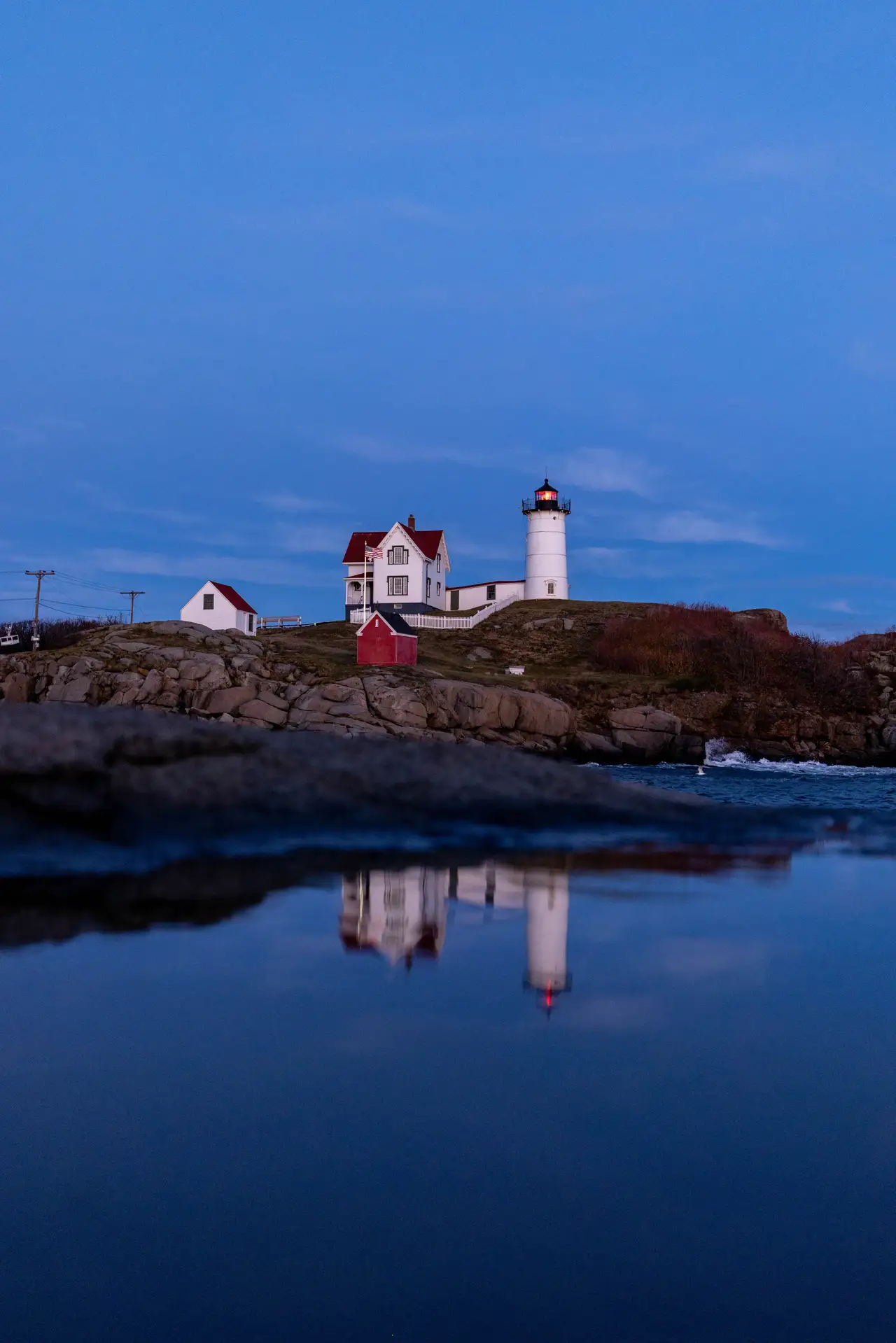 Fine-art photograph, “Nubble Lighthouse, Cape Neddick, Open Weather - 5M2A2861.JPG,” from the Maine collection.