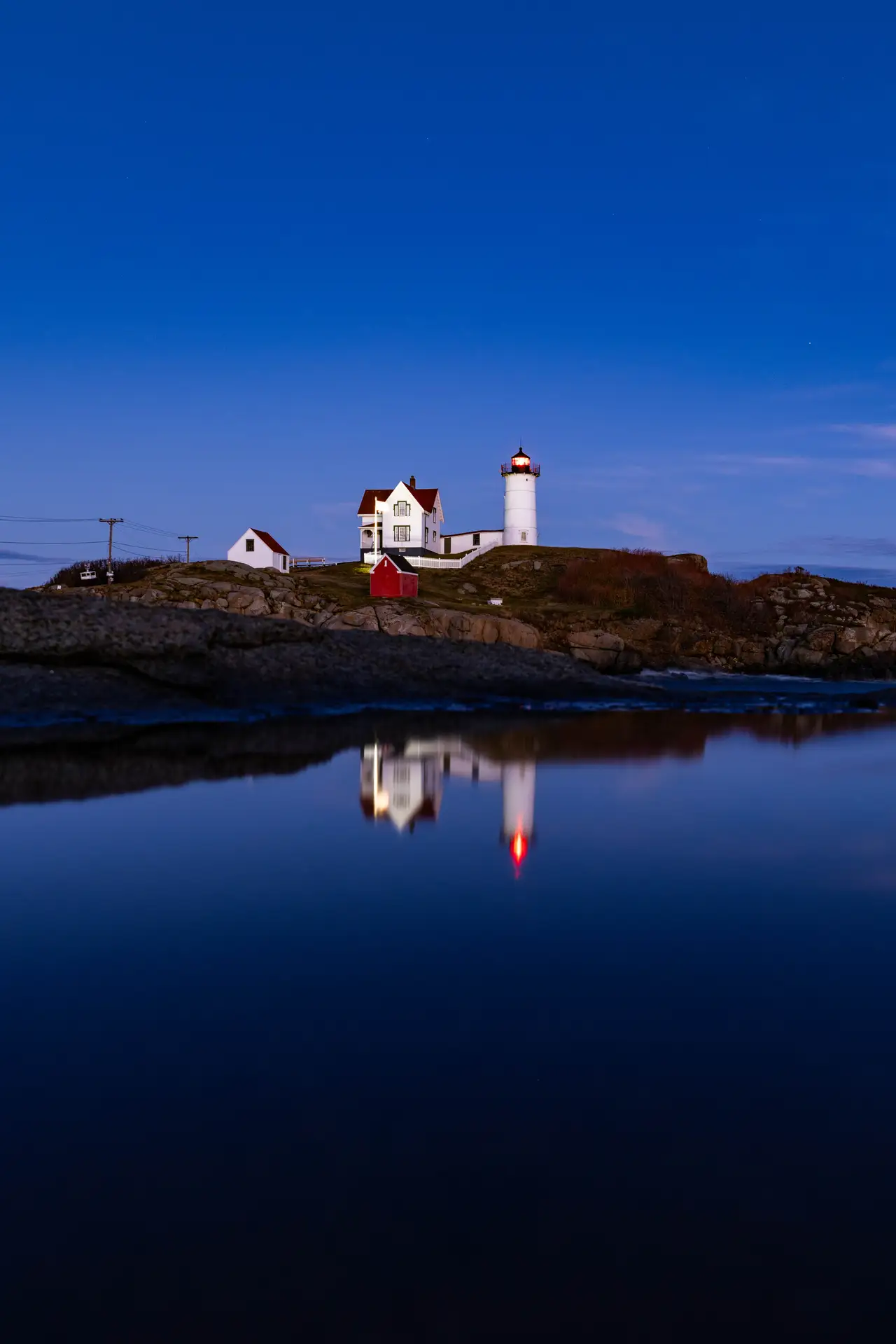 Fine-art photograph, “Nubble Lighthouse, Cape Neddick, Ridge Light - 5M2A2880.JPG,” from the Maine collection.