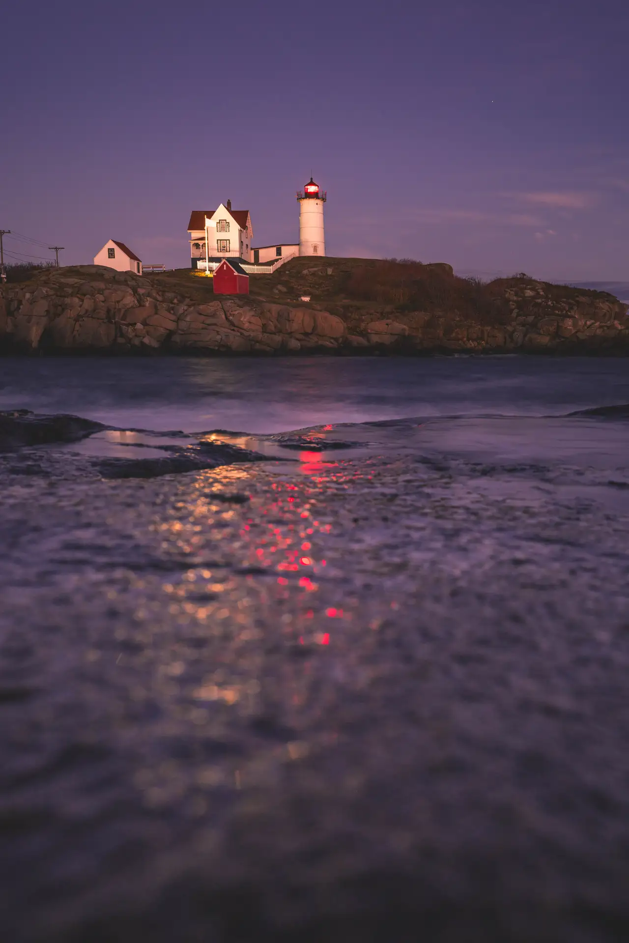 Fine-art photograph, “Nubble Lighthouse, Cape Neddick, Earth and Sky - 5M2A2883.JPG,” from the Maine collection.
