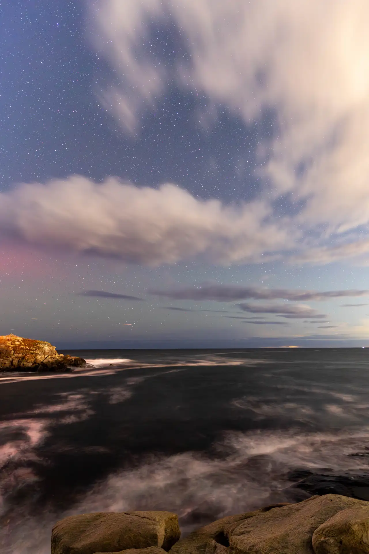 Fine-art photograph, “Nubble Lighthouse, Cape Neddick, Blue Silence - 5M2A2929.JPG,” from the Maine collection.