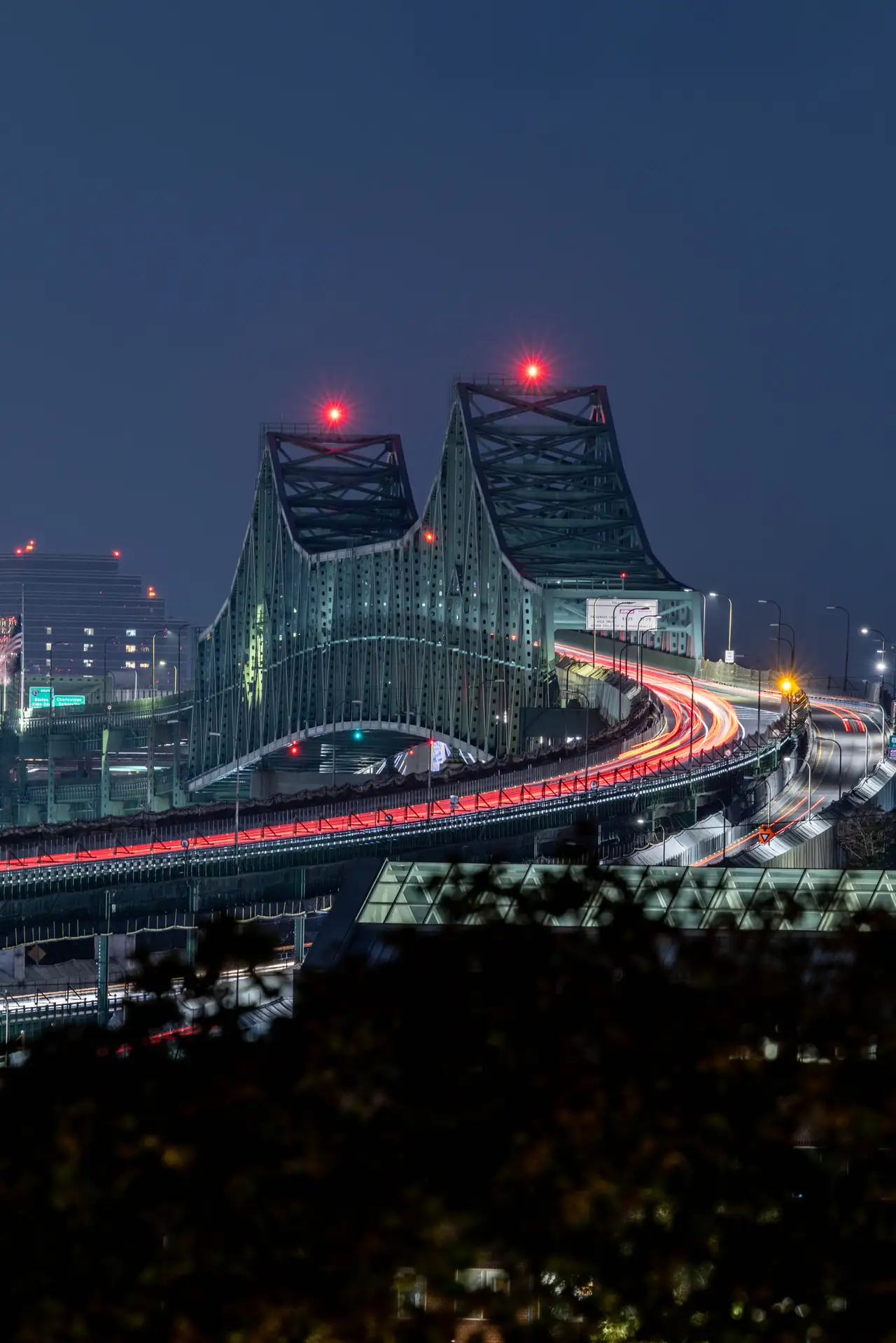 Fine-art photograph, “Boston Skyline and Bridge Light Trails, Steel and Water - 5M2A0952.JPG,” from the Massachusetts - Boston collection.