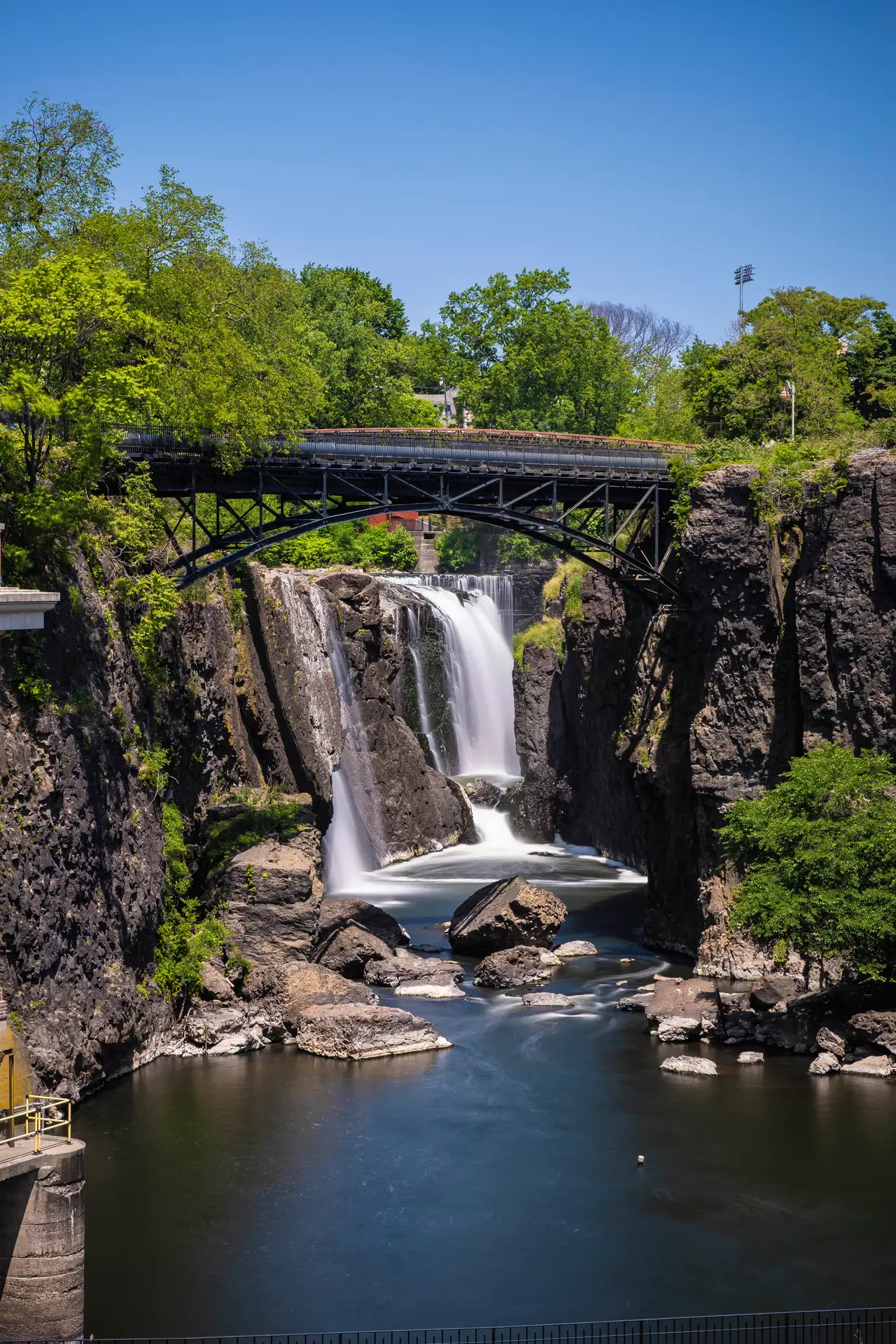 Fine-art photograph, “Paterson Great Falls, Iron Bridge, and Downtown Overlook - RFIV8909.JPG,” from the New Jersey collection.